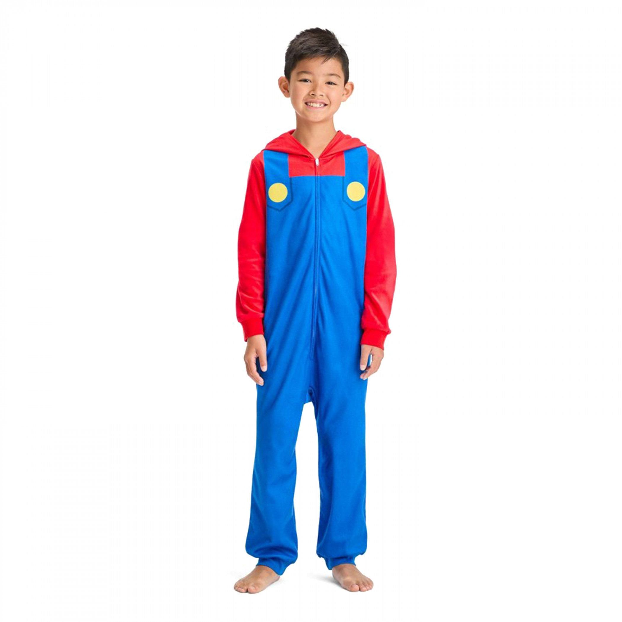 Super Mario Cosplay Kids Blanket Sleeper Union Suit