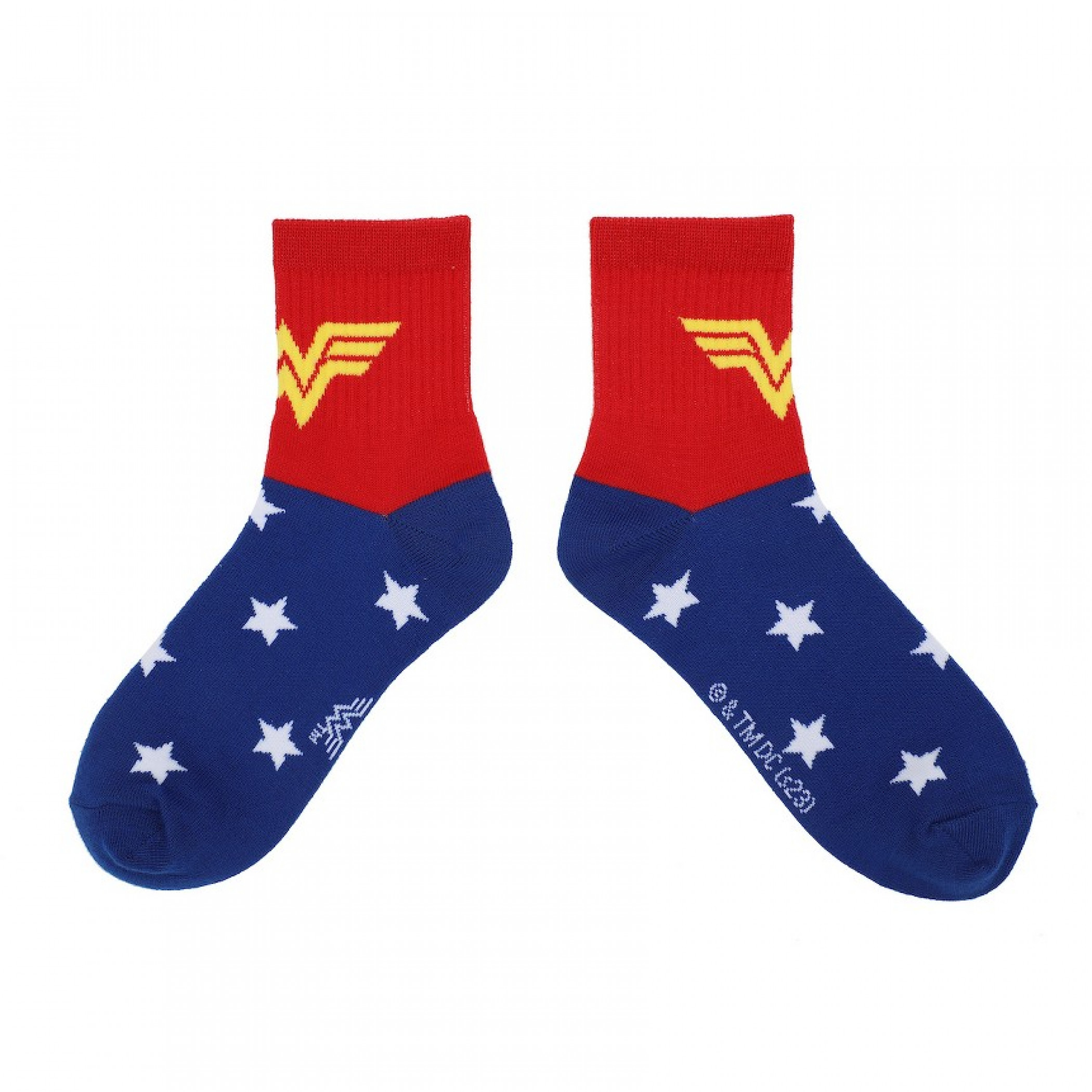 Wonder Woman Stars Women's Quarter Crew Socks 3-Pack