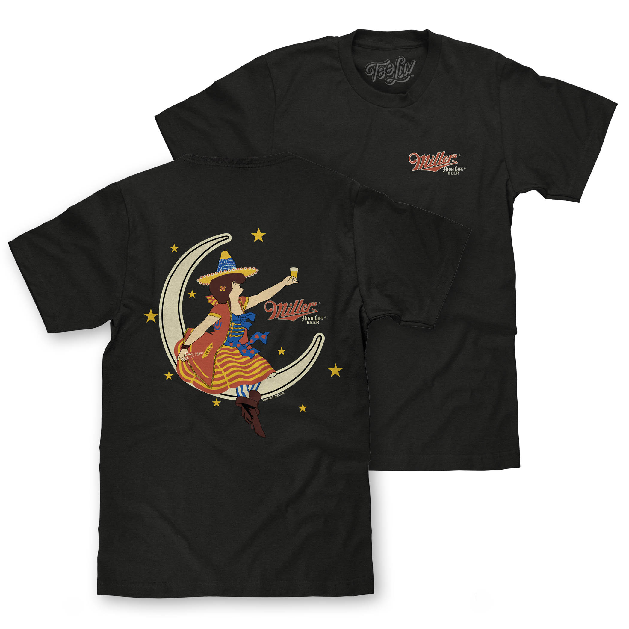 Miller High Life Beer Front and Back Print T-Shirt - WearYourBeer