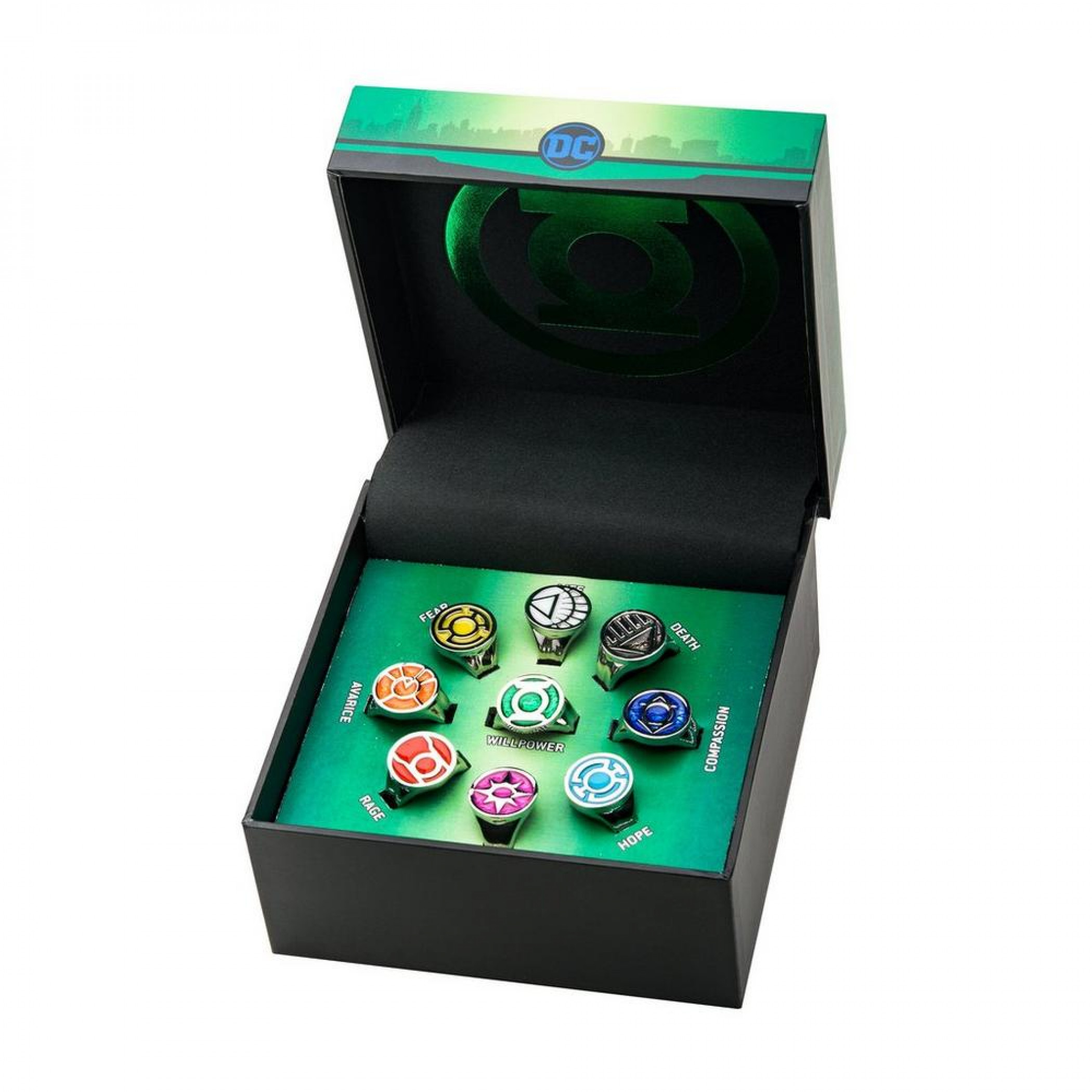 green lantern rings all colors
