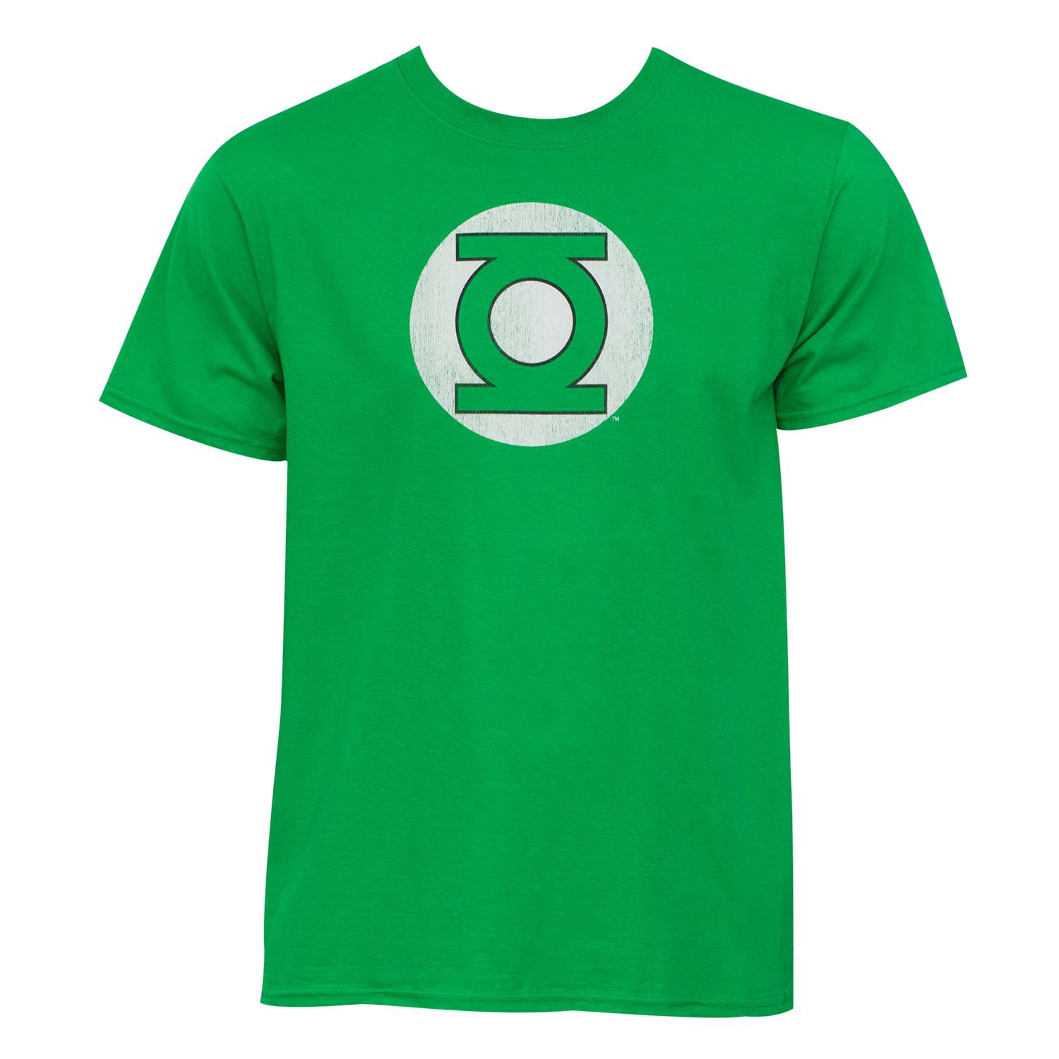 Green Lantern Distressed Logo Kelly Green Graphic T-Shirt