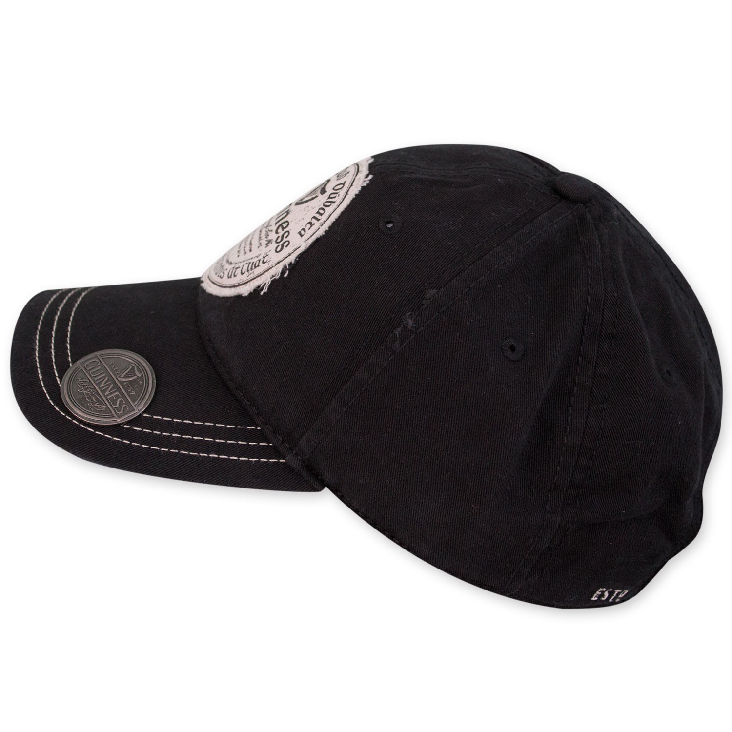 Guinness Gaelic Label Black Bottle Opener Hat