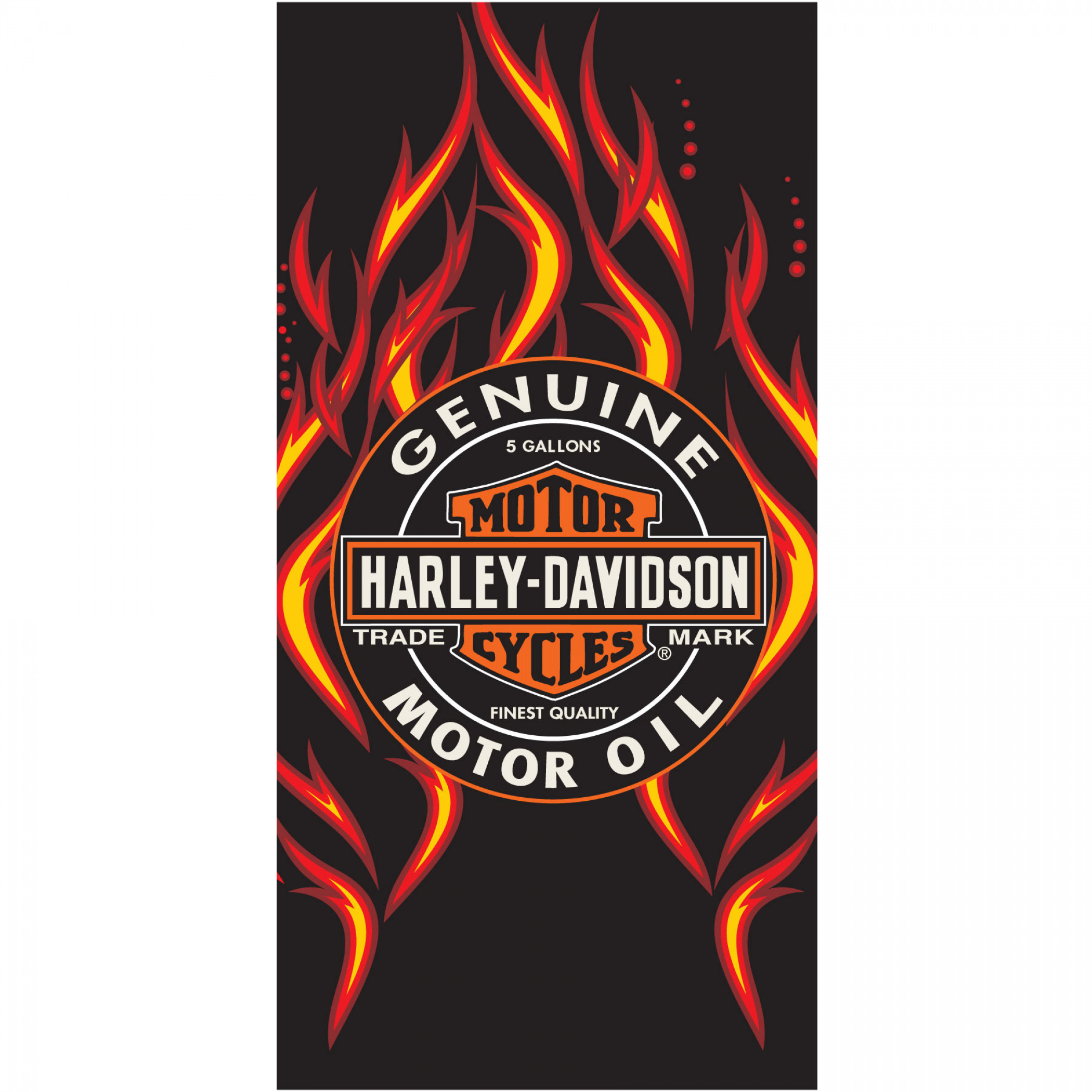 Harley Davidson Motor Oil 30x60 Towel