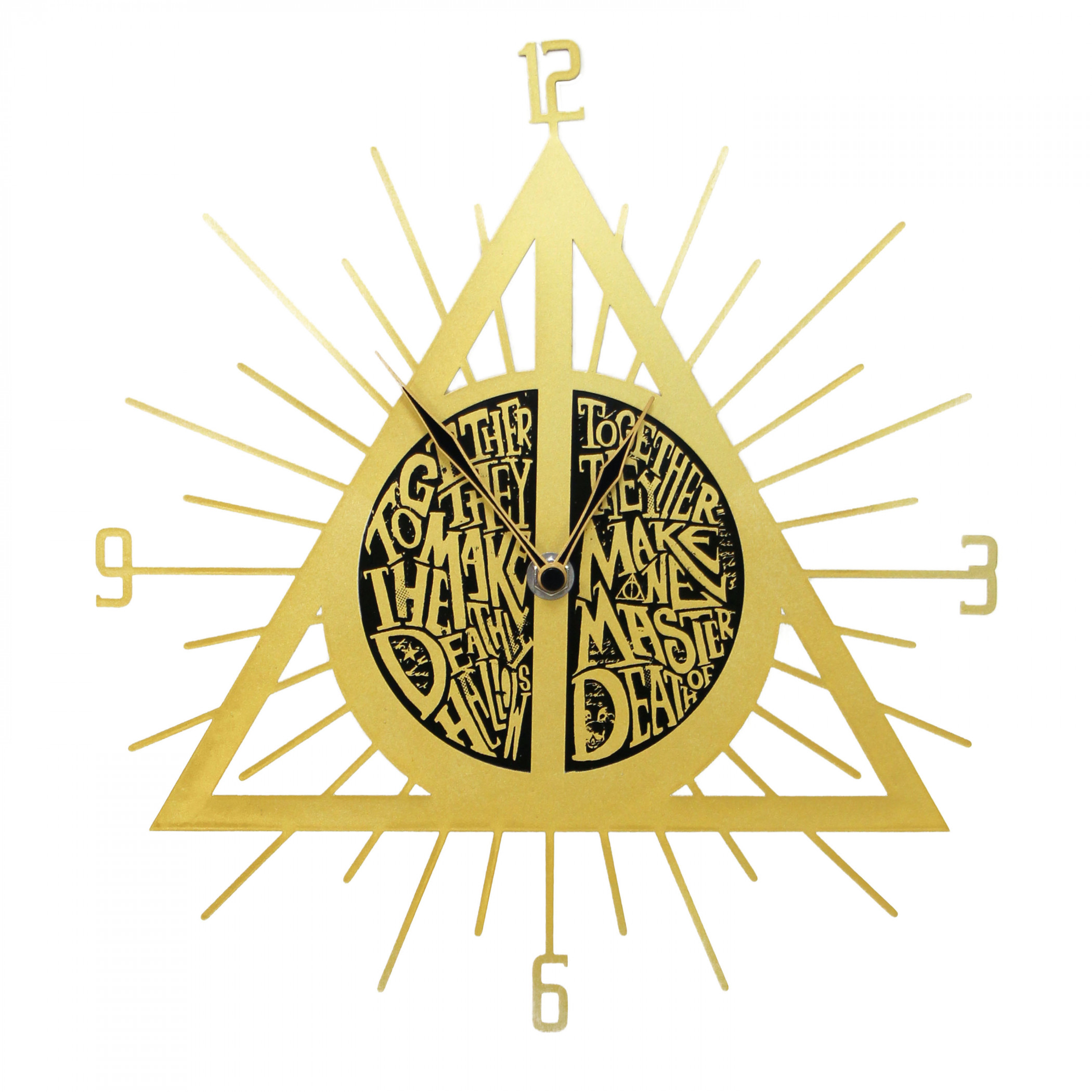 Harry Potter The Deathly Hallows Symbol Laser Cut Out Wall Clock