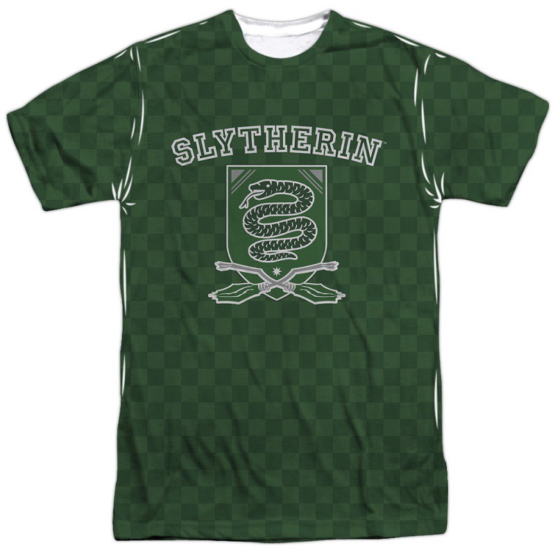 Harry Potter Checkered Green Slytherin T-Shirt