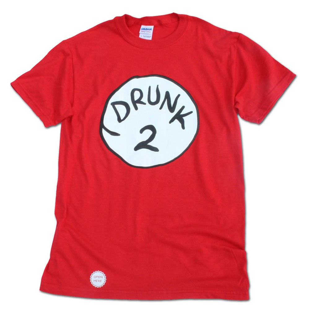 Drunk 2 Bottle Opener Halloween Costume Red T-Shirt