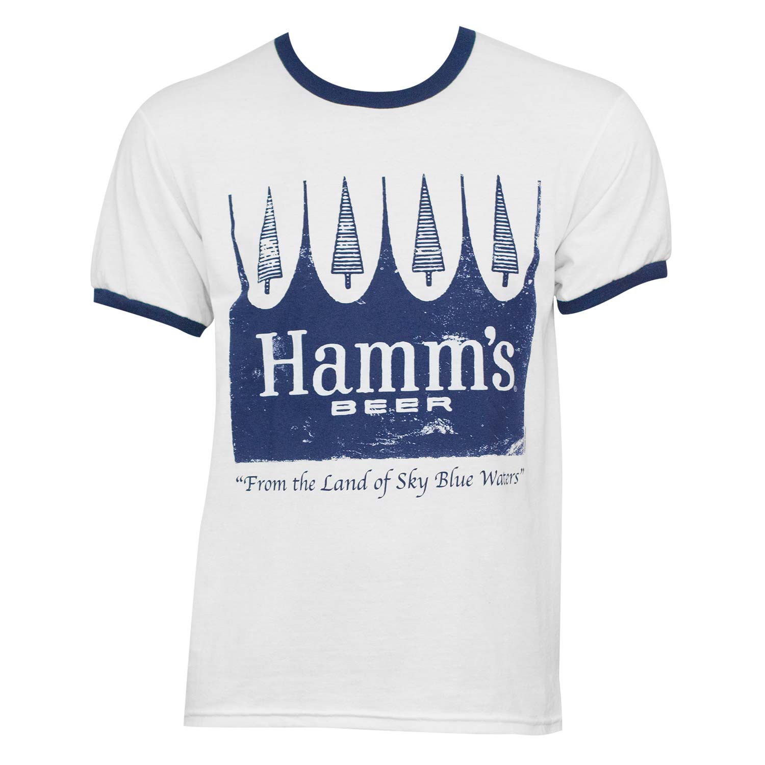 Hamm's White Men's Classic Ringer Tee Shirt