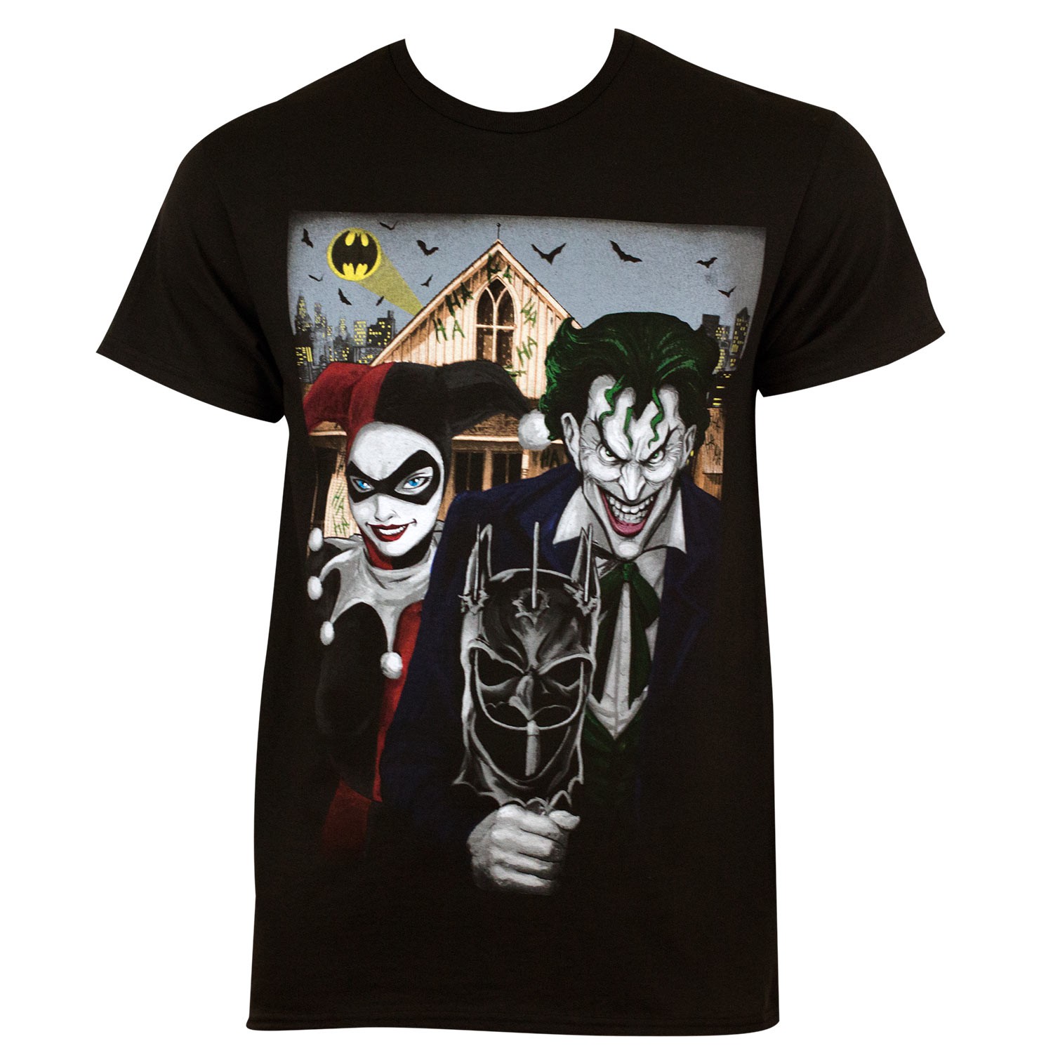 Harley Quinn The Joker American Gothic Tee Shirt