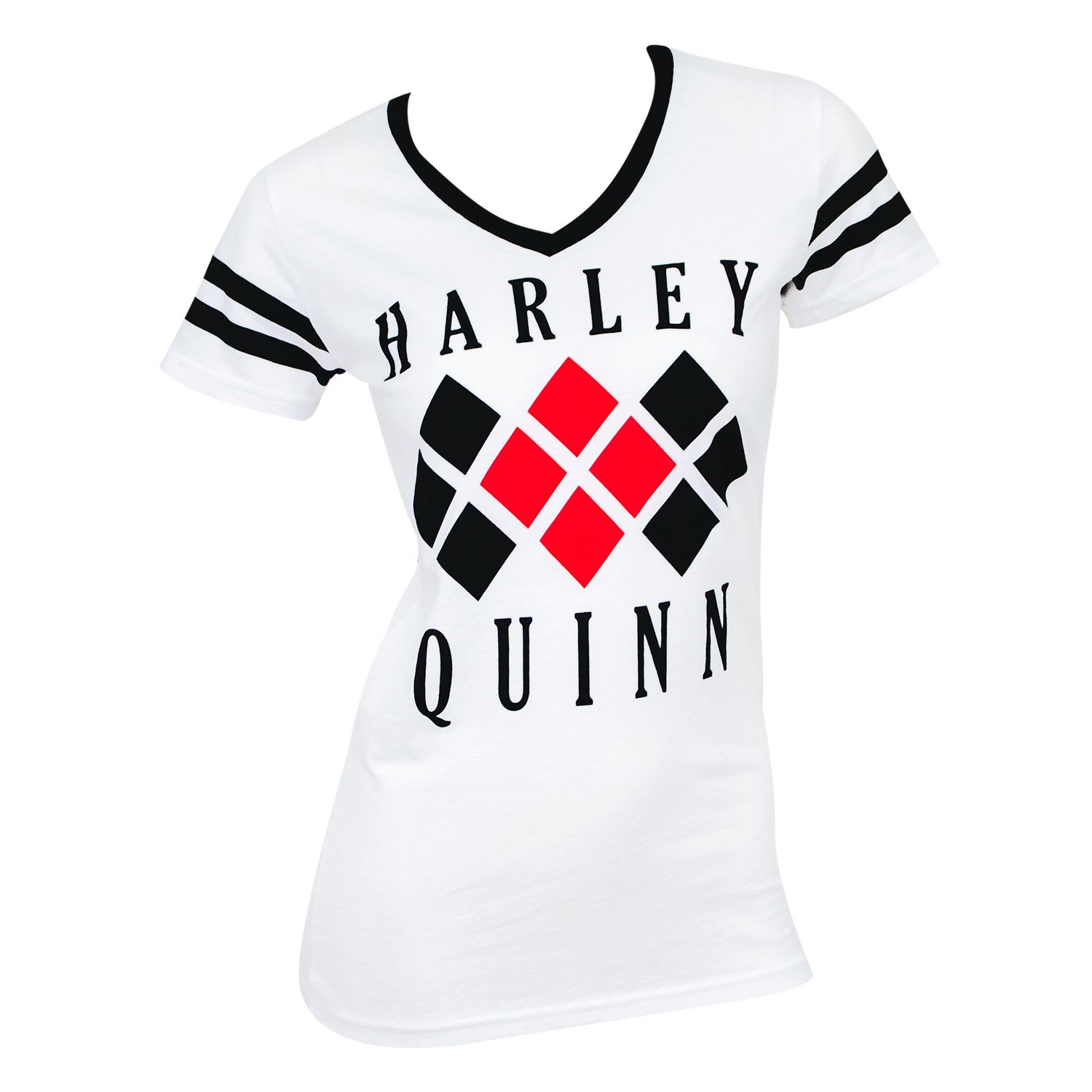 Harley Quinn Diamond Logo Varsity V-Neck