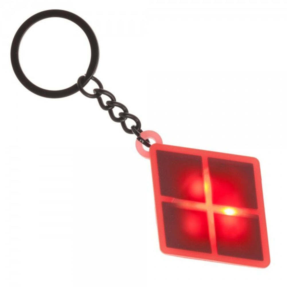 Harley Quinn Light Up Logo Keychain