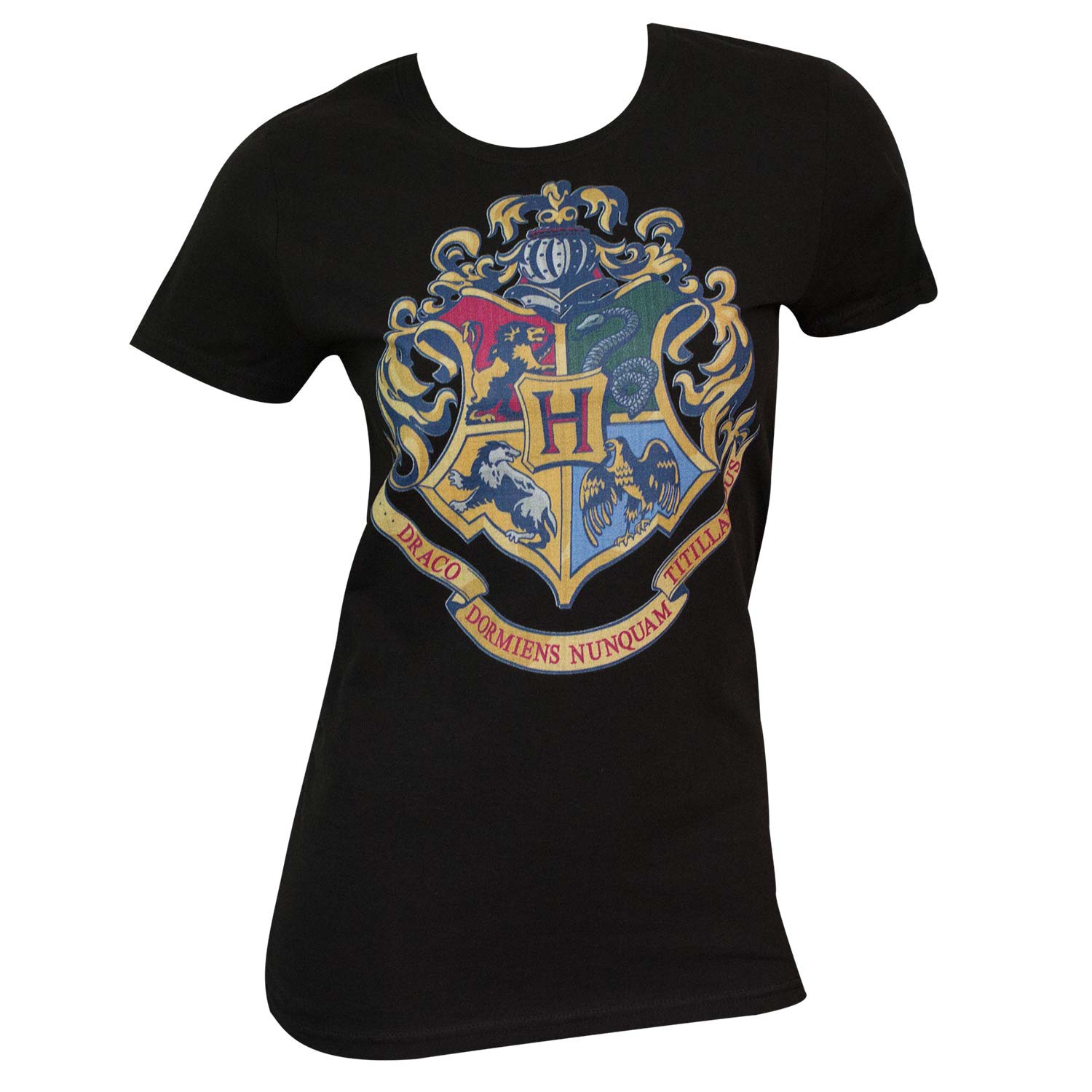 Women's Harry Potter Crest Black T-Shirt