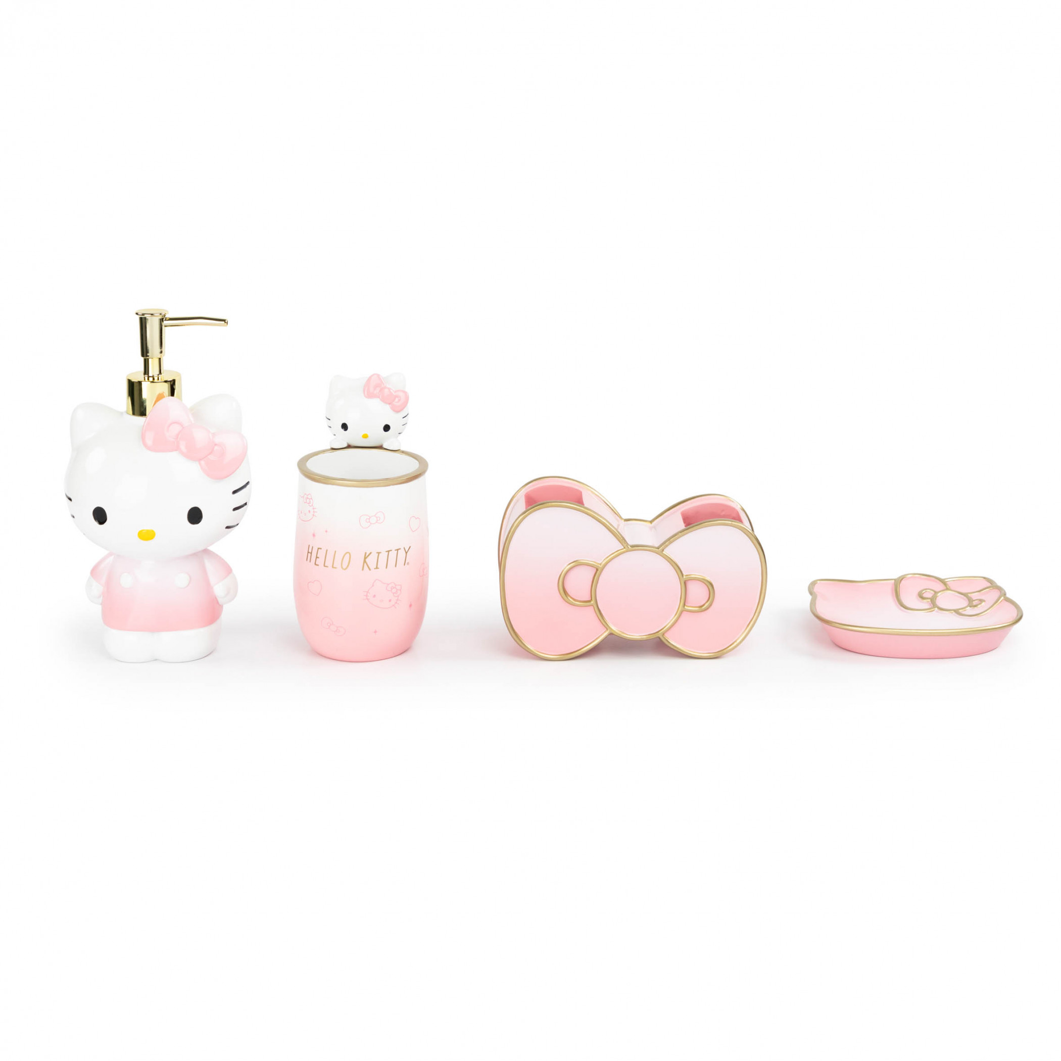 Hello Kitty Pink Ombre 4-Piece Bathroom Set