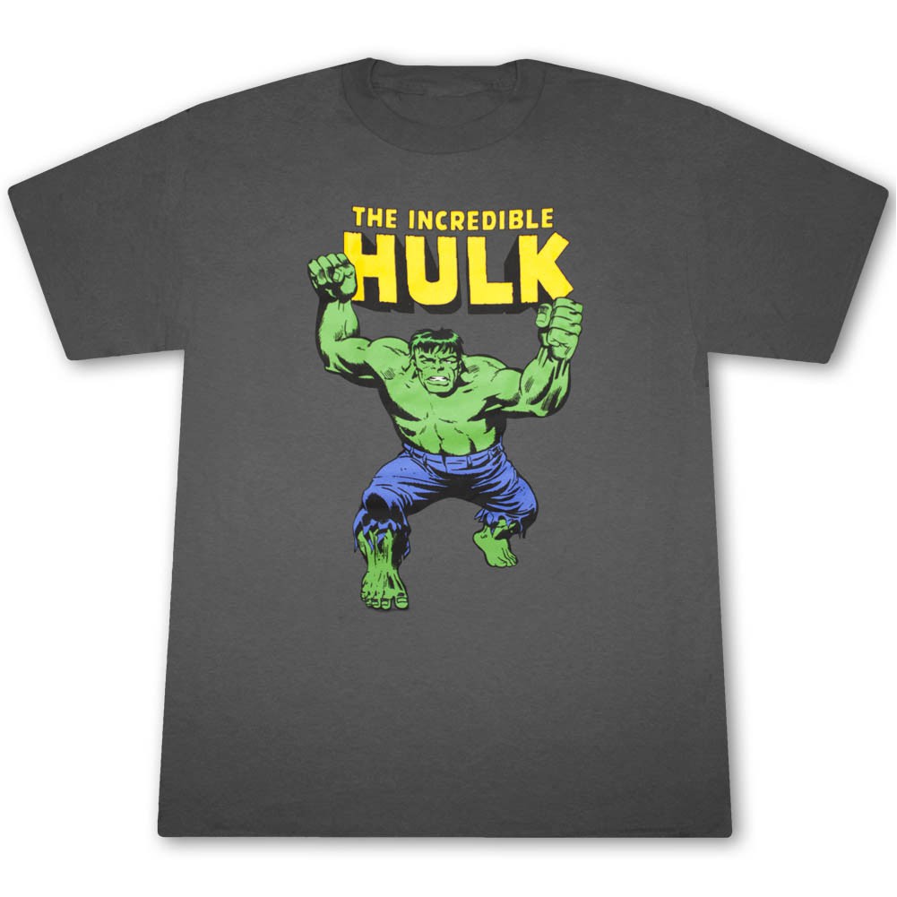 The Incredible Hulk Classic Design Men's Gray Graphic T-Shirt