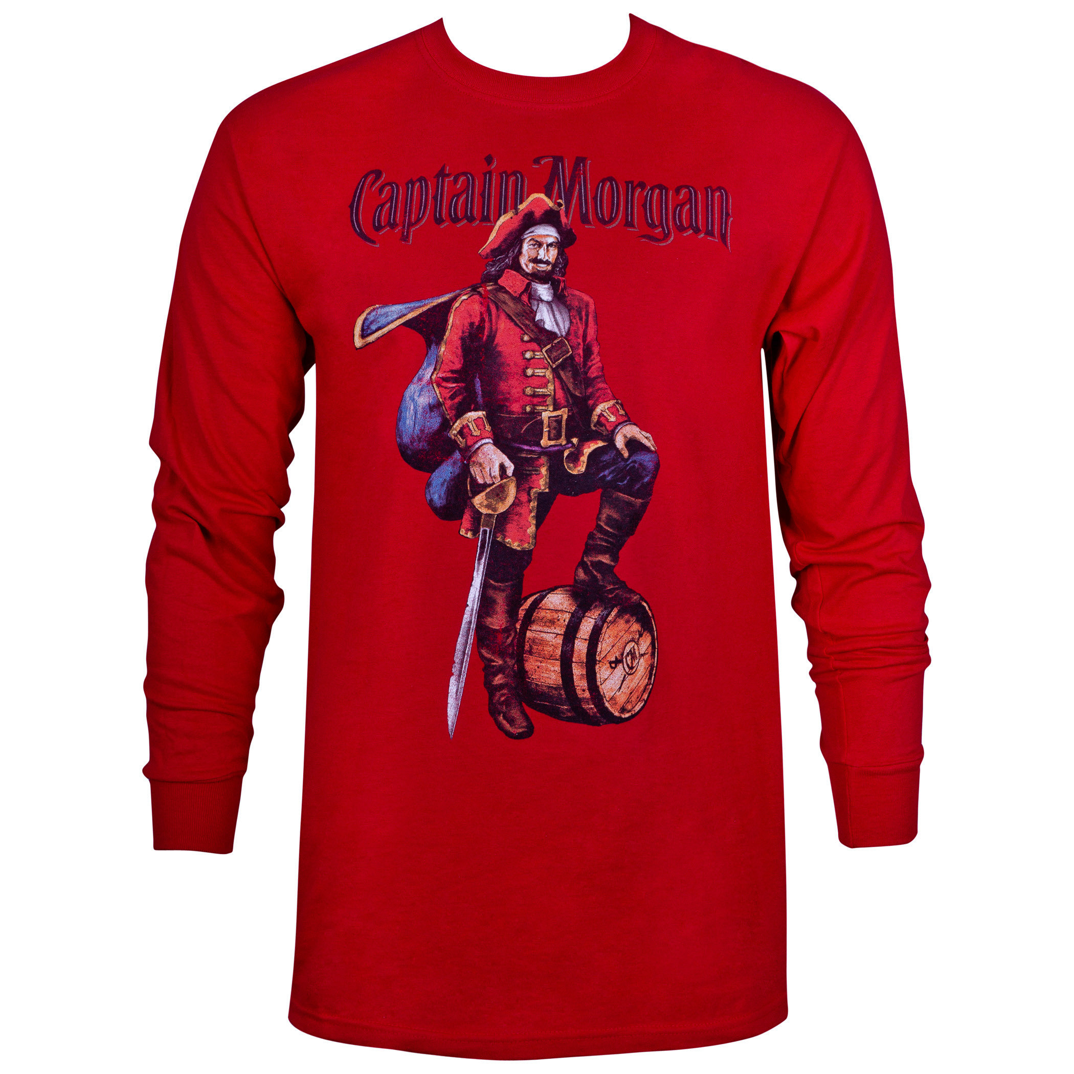 Captain Morgan Long Sleeve Red Shirt