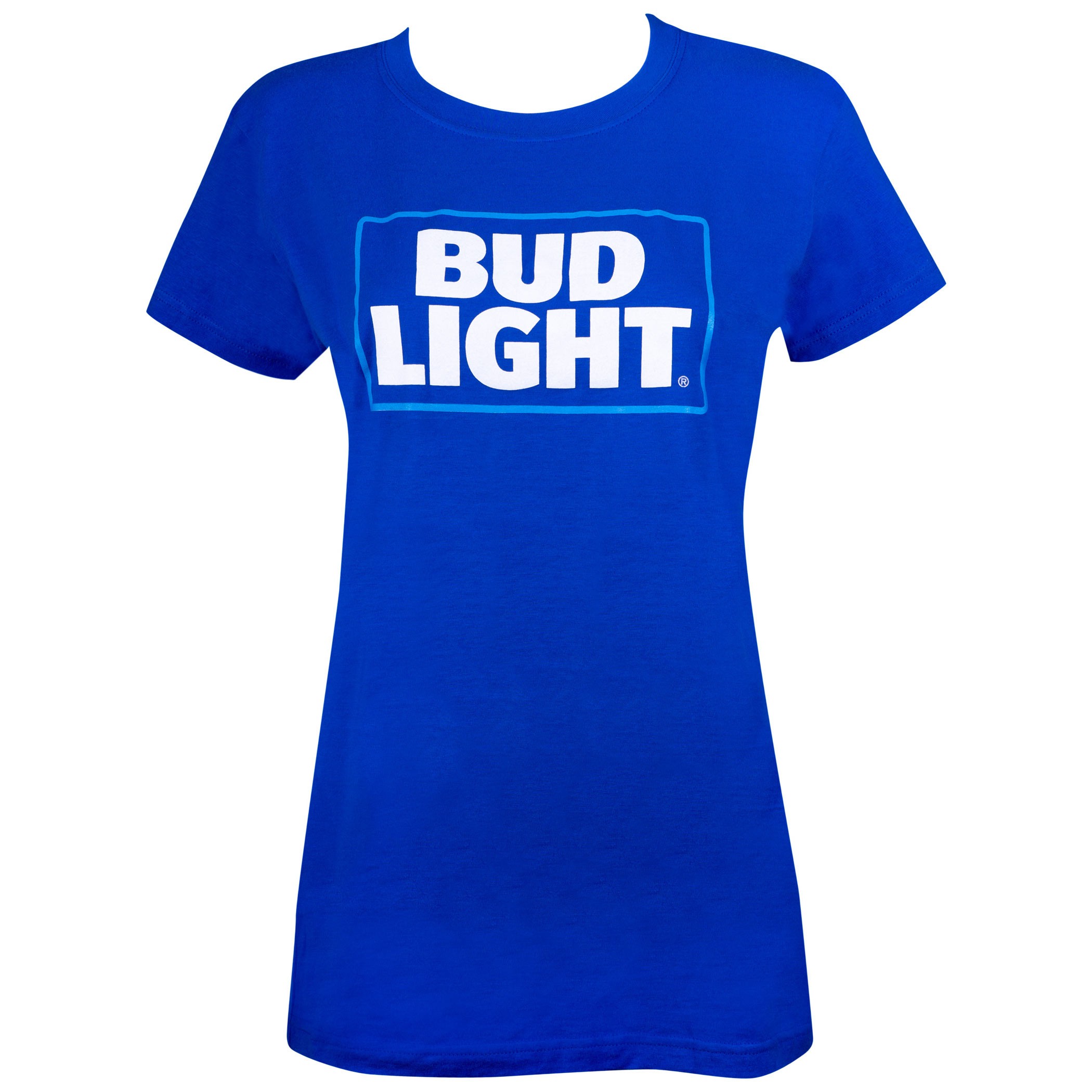 Bud Light Logo Women's Blue Tshirt