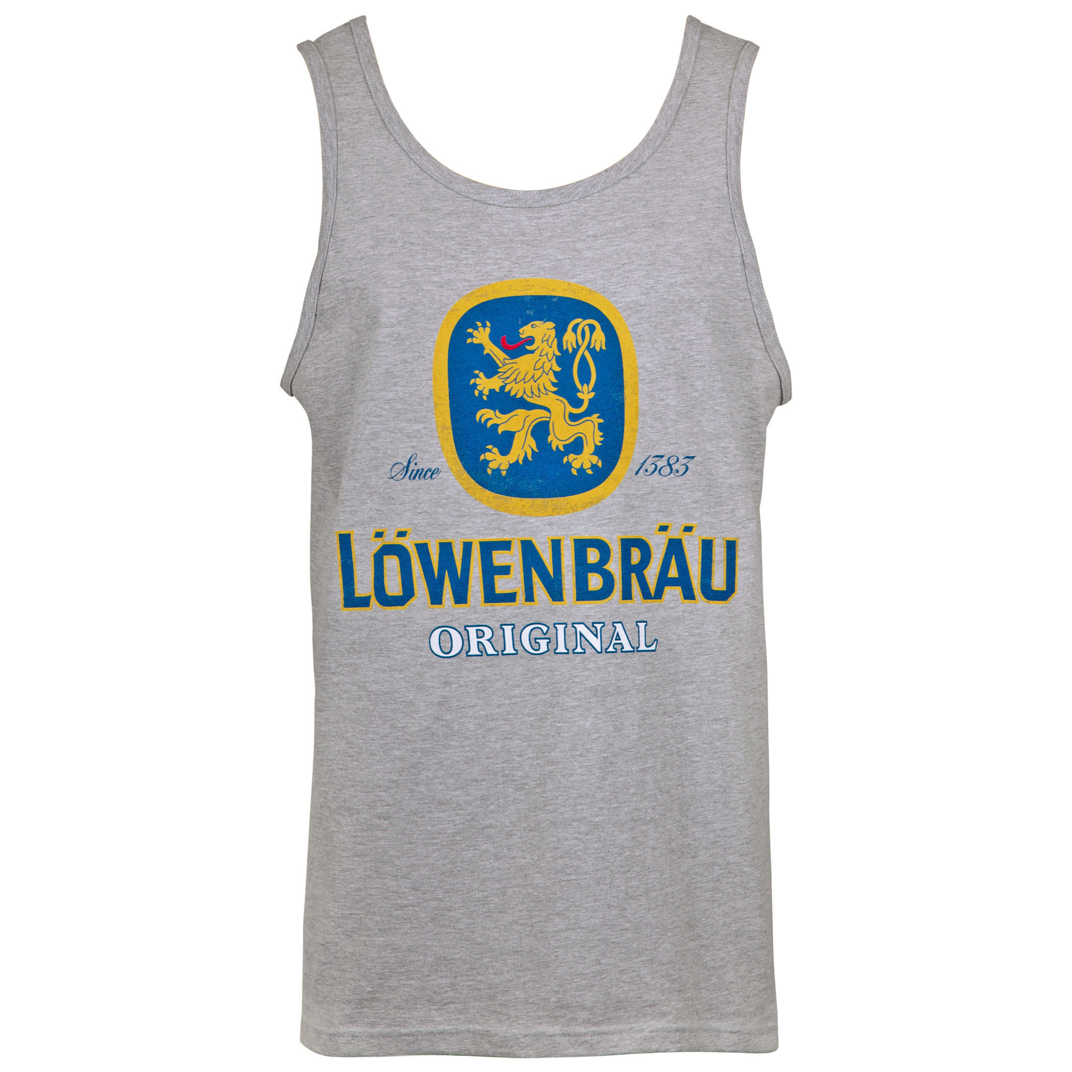 Lowenbrau Men S Grey Logo Tank Top