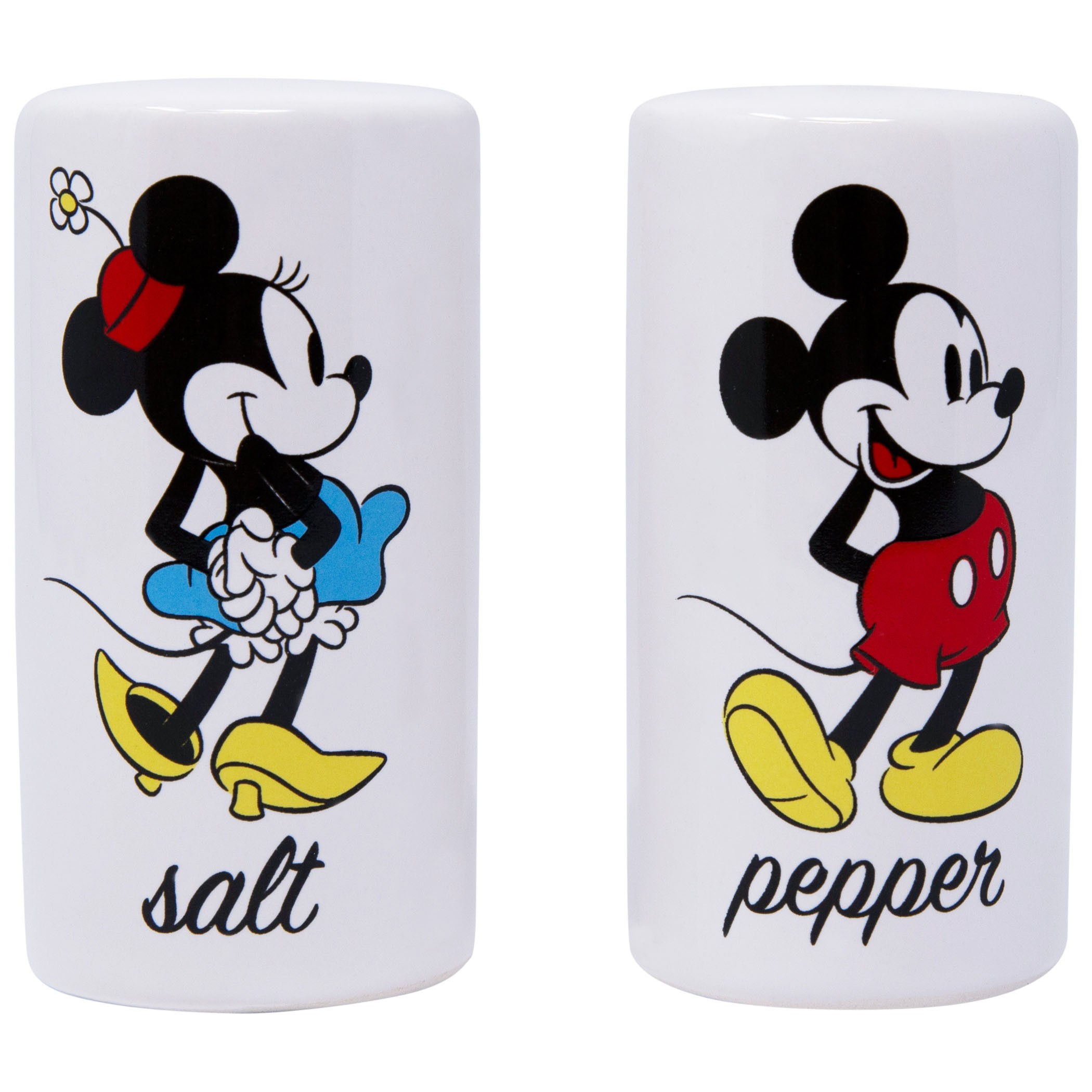 Mickey And Minnie White Salt And Pepper Shaker Set