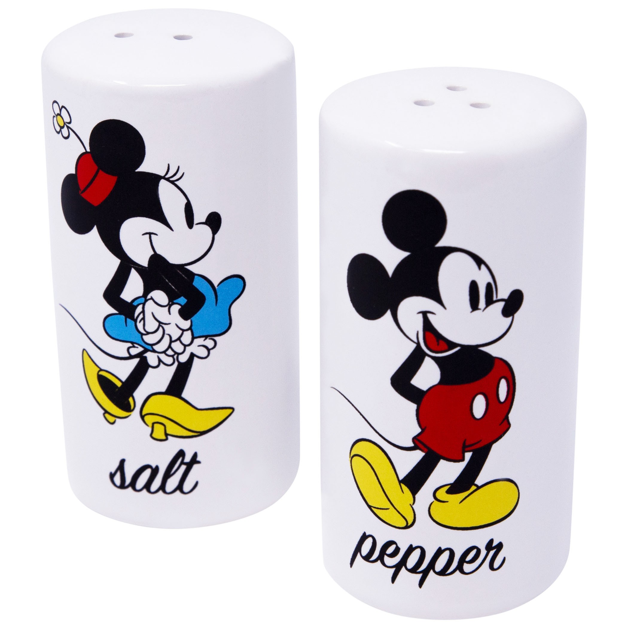 Mickey And Minnie White Salt And Pepper Shaker Set