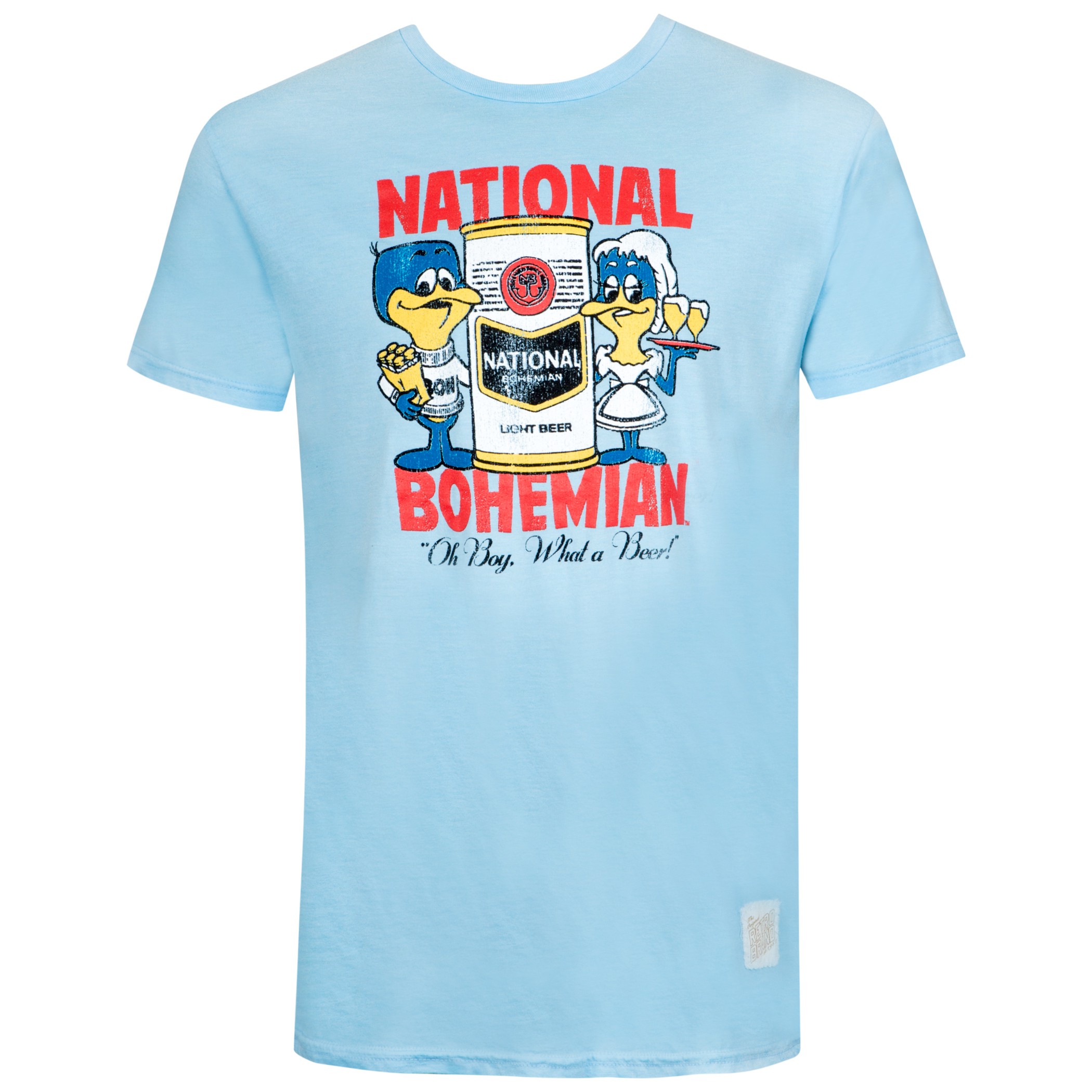 National Bohemian Vintage Design Blue Tee Shirt