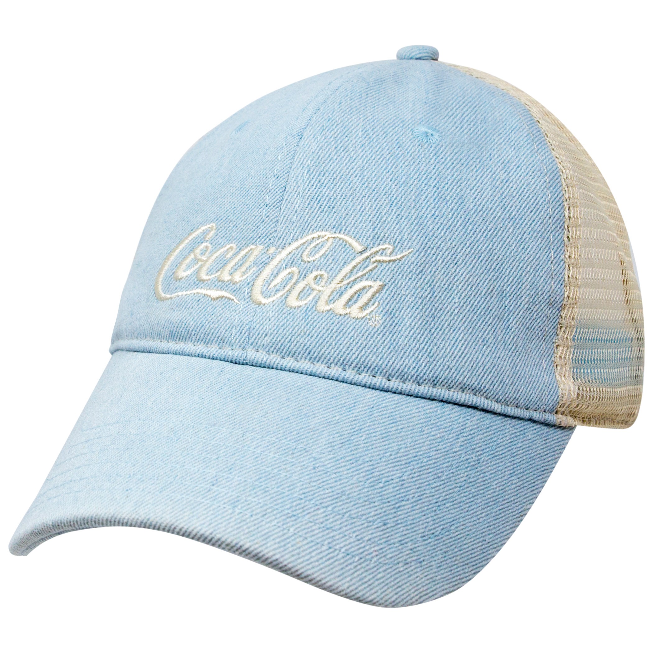 Coca-Cola Baby Blue Distressed Trucker Hat
