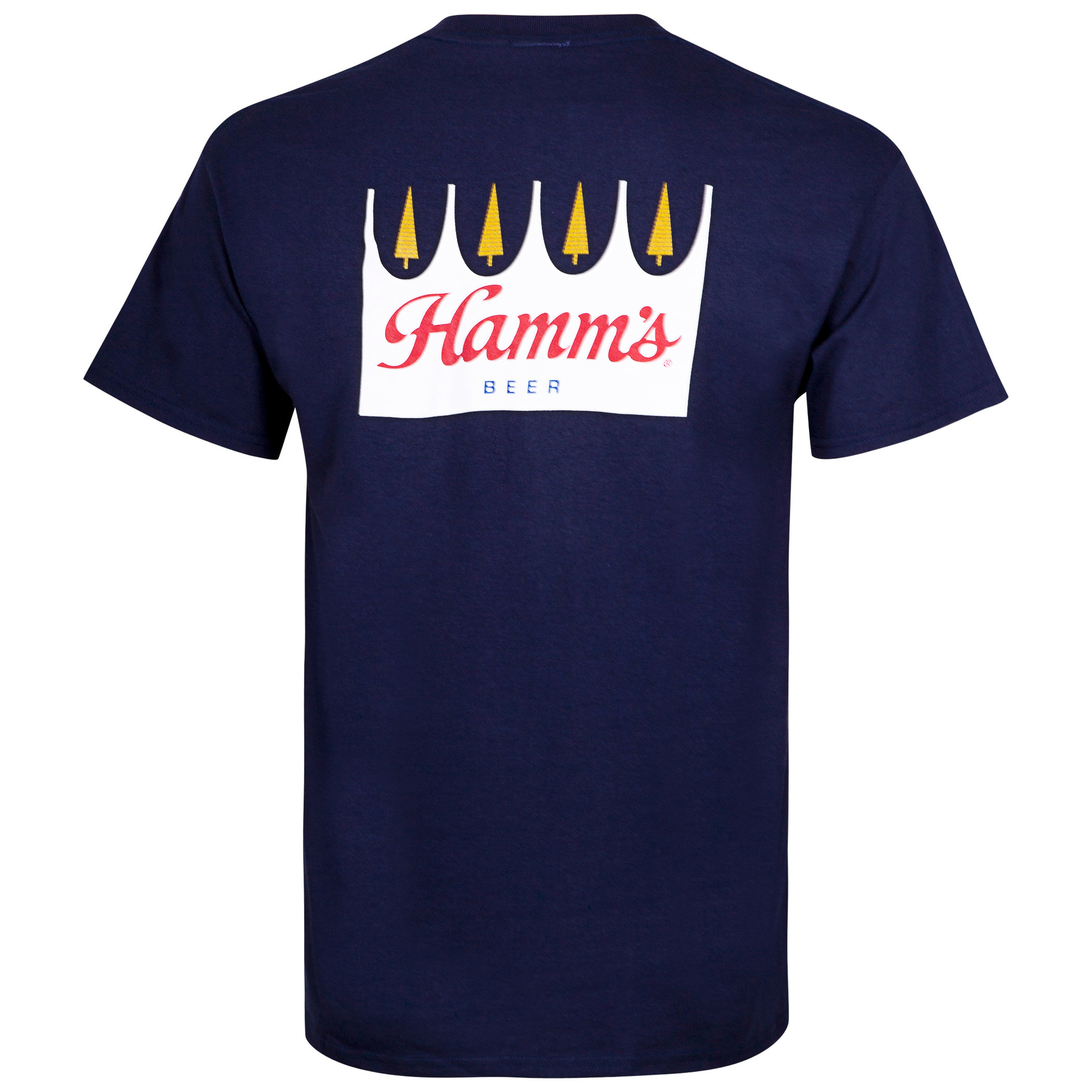 Hamm's Beer Logo Front And Back Print Men's Pocket T-Shirt