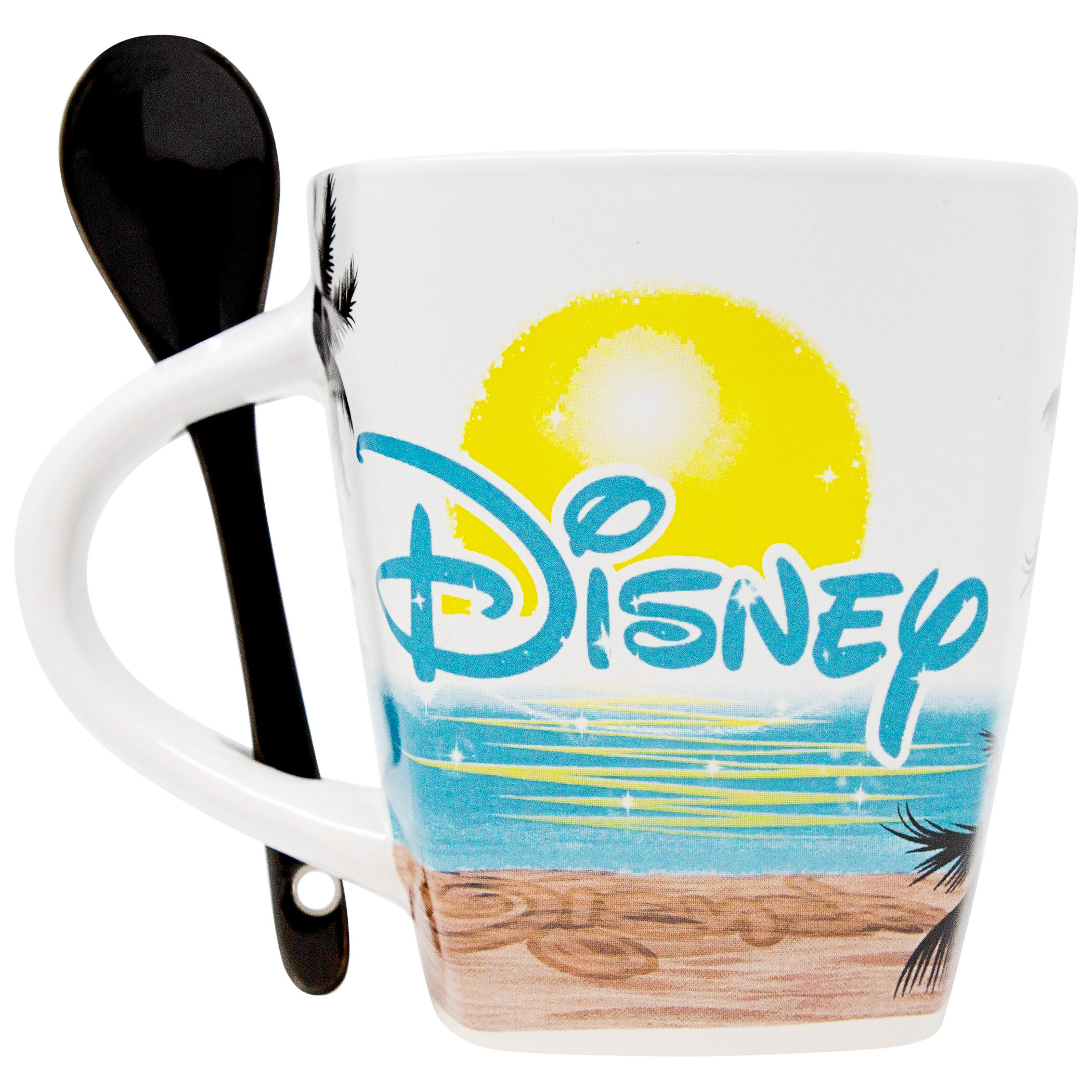 Mickey Mouse Disney Sunset Mug With Spoon