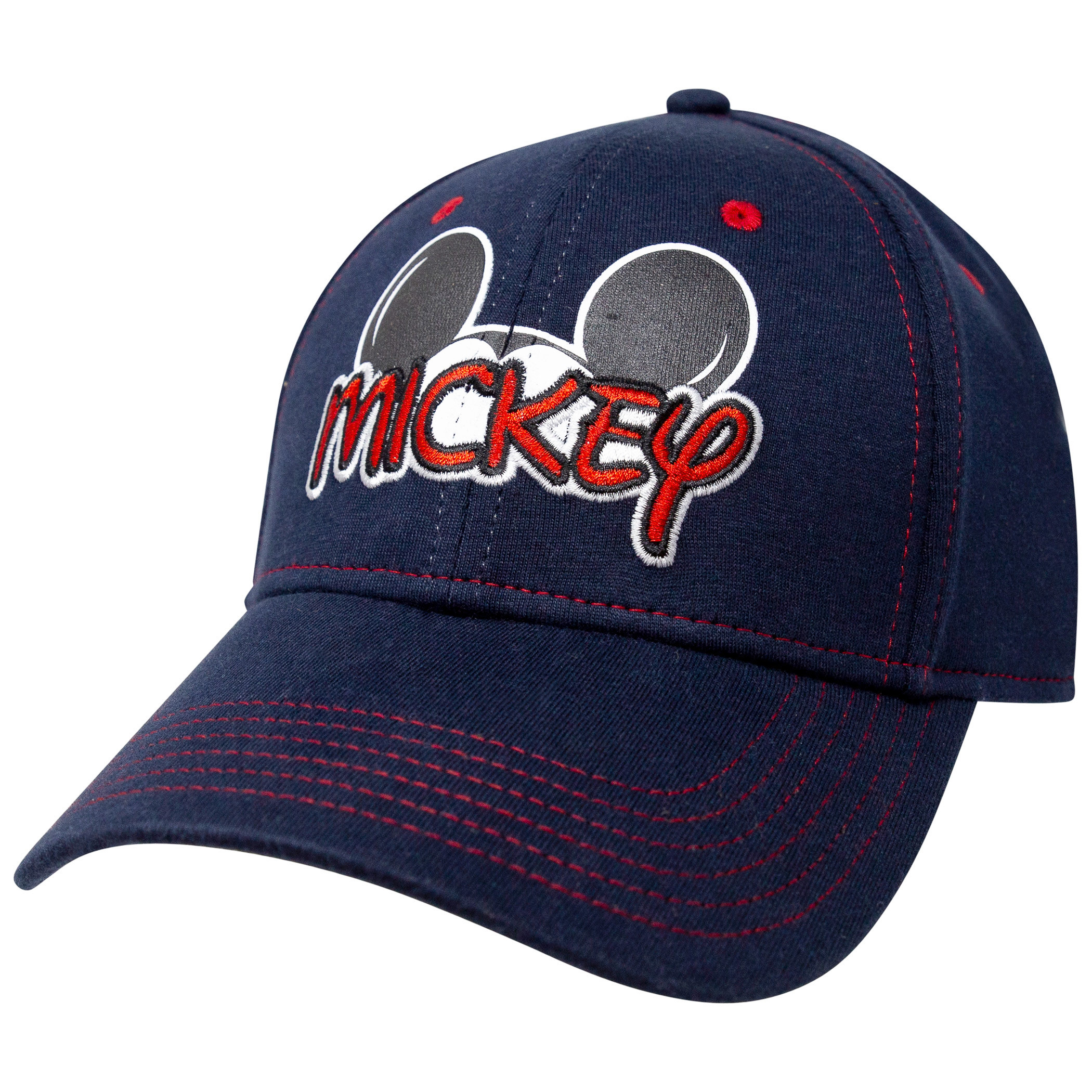 Mickey Mouse Blue Disney Script Logo Adjustable Strapback Hat