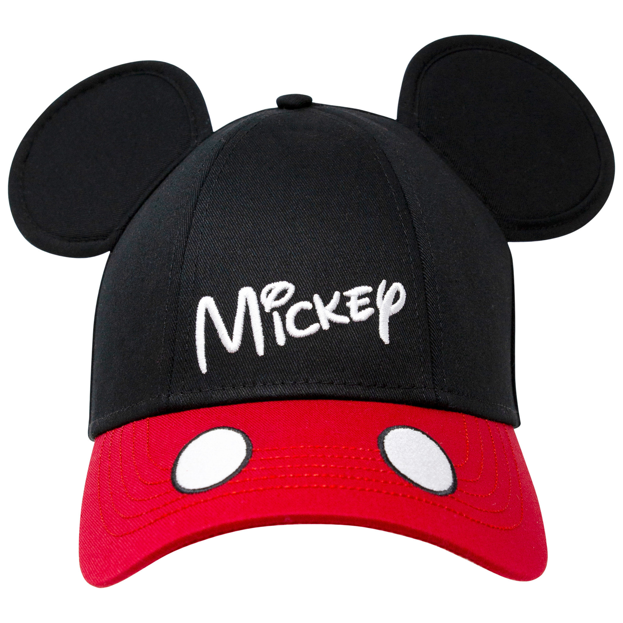 Mickey Mouse Ears Classic Black And Red Snapback Hat