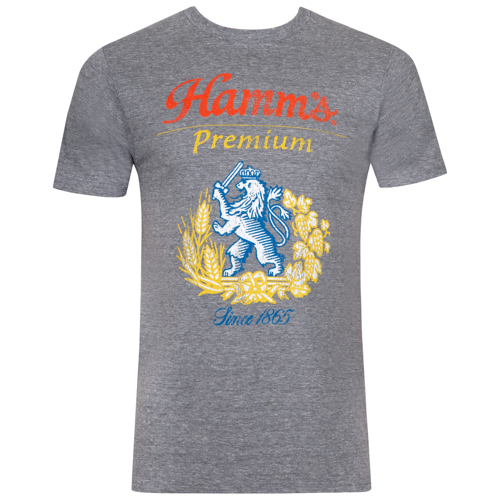 Hamm's Lion Logo Grey Tee Shirt