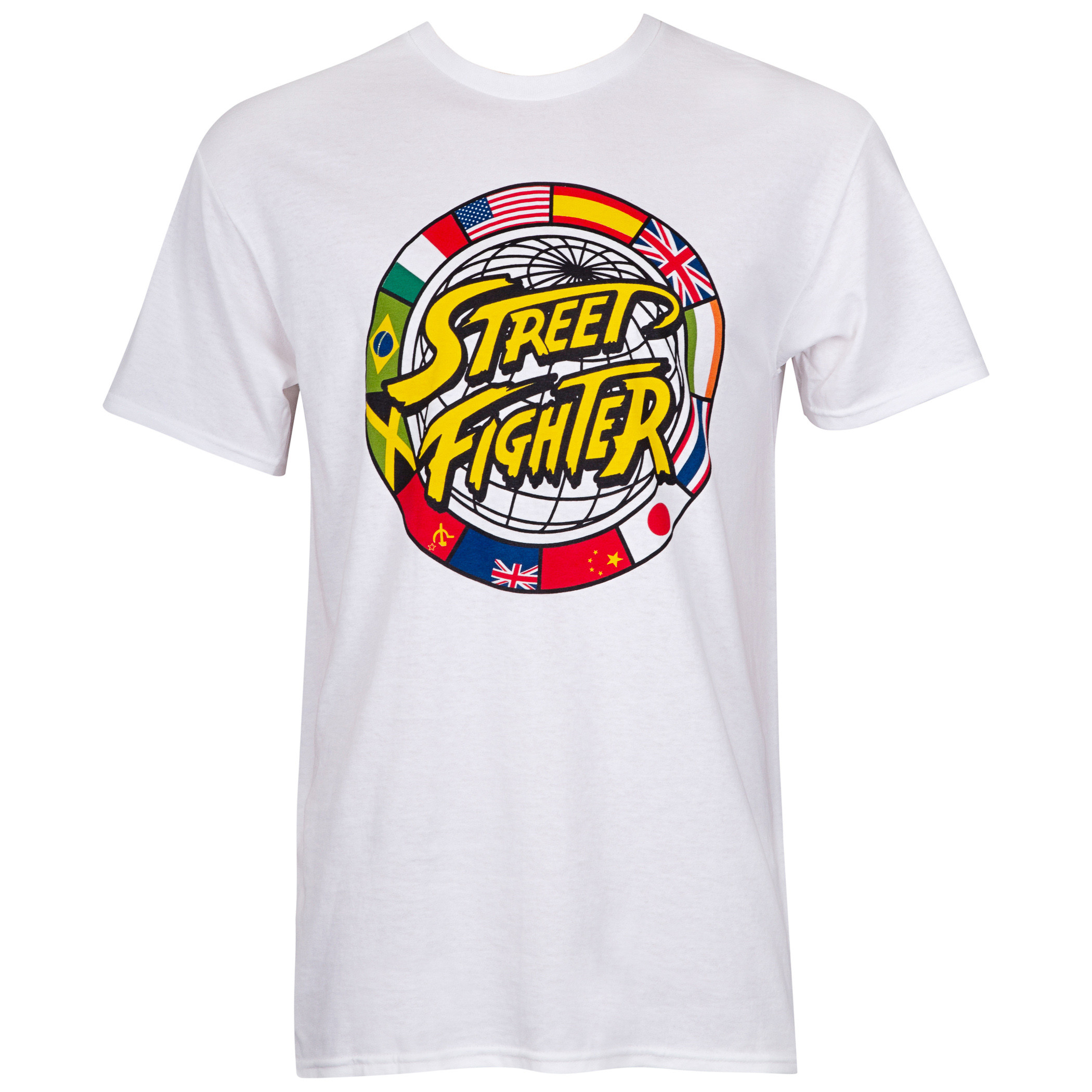 Street Fighter Circle Logo Men's White T-Shirt