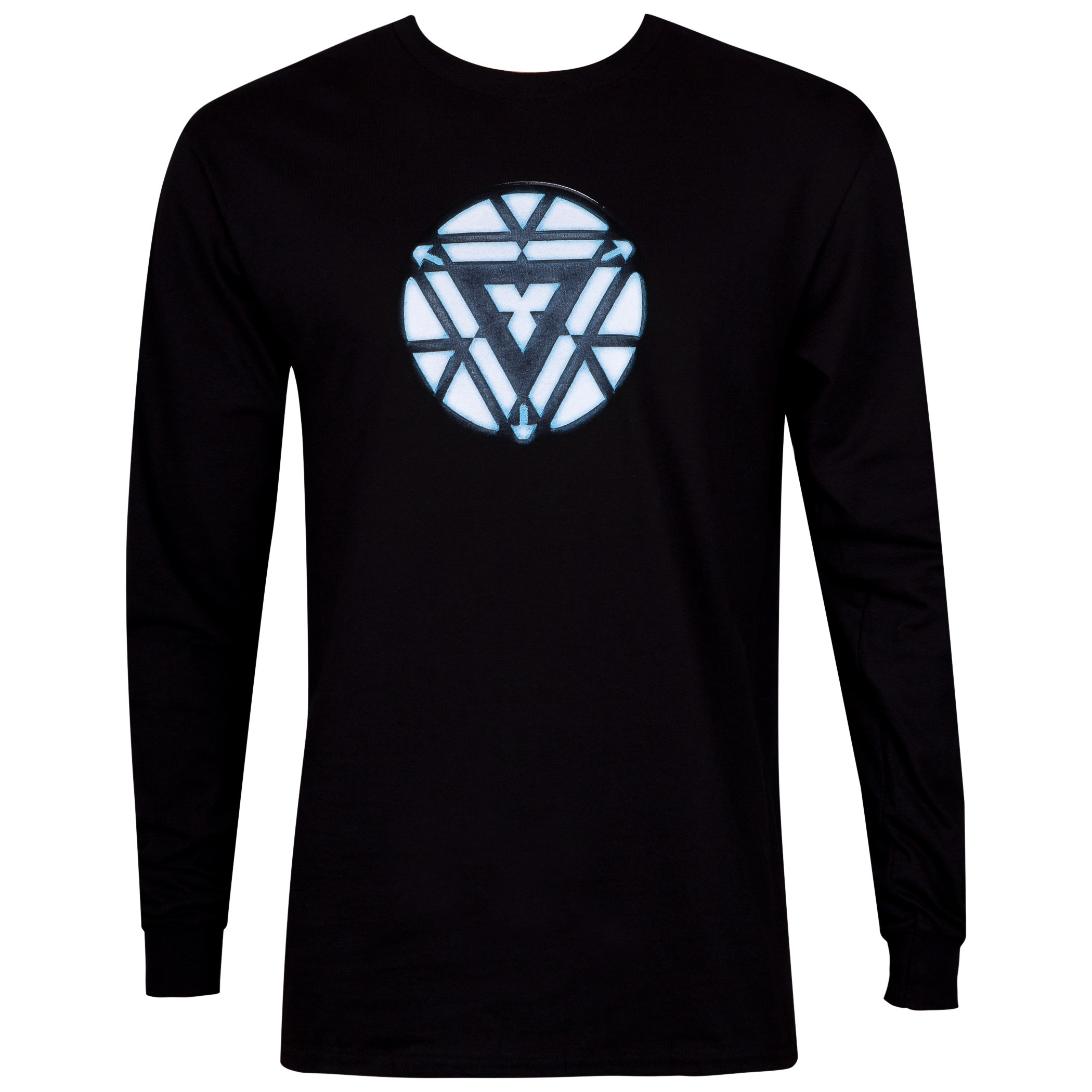 Iron Man Arc Reactor Men's Black Long Sleeve Shirt