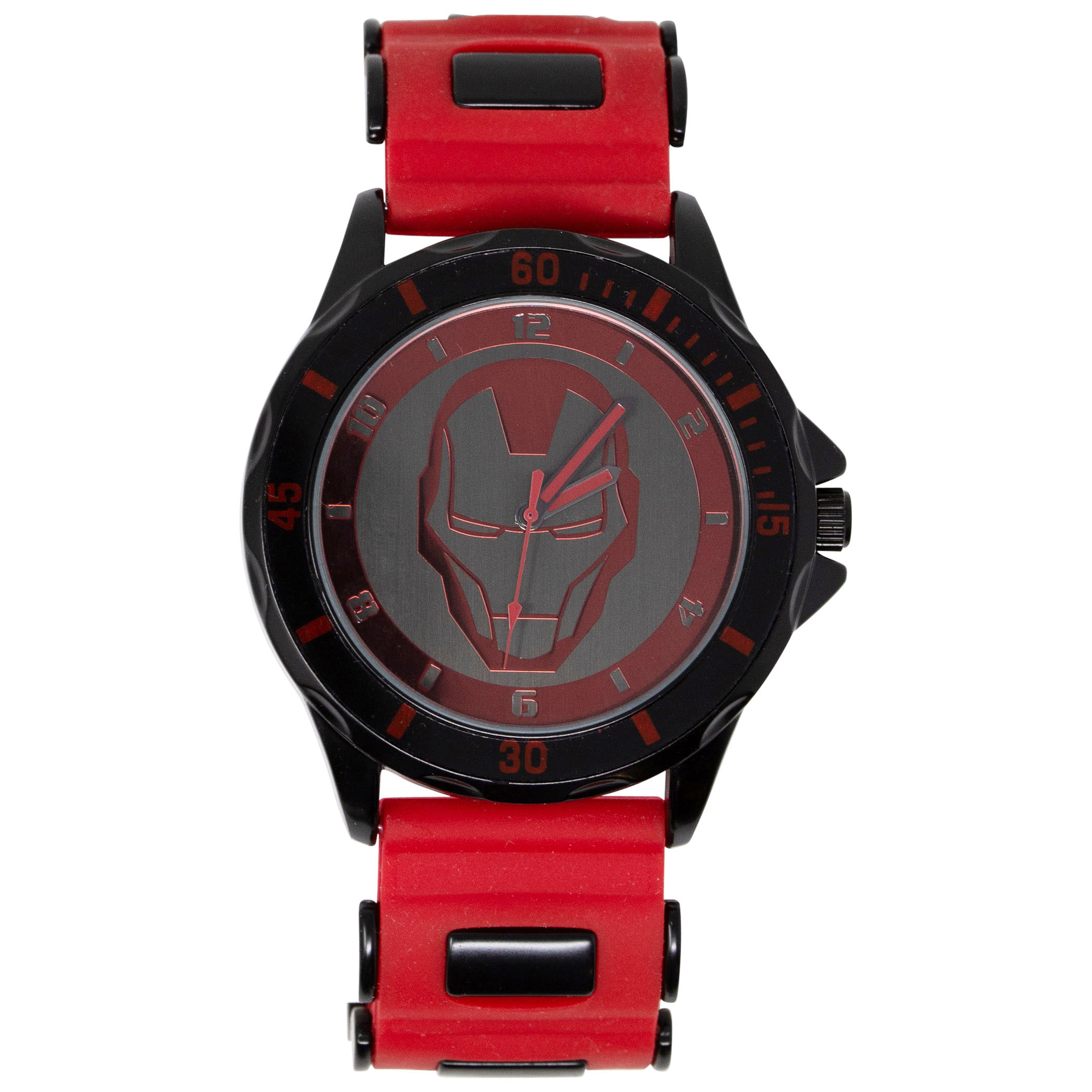 Iron Man Helmet Face Watch with Rubber Wristband