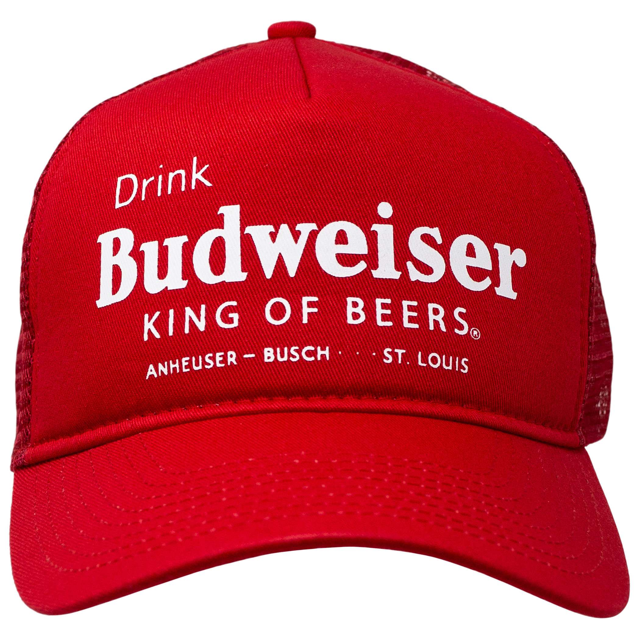 NWT Budweiser Red Bling Hat Cap One Size Adjustable King of Beers 