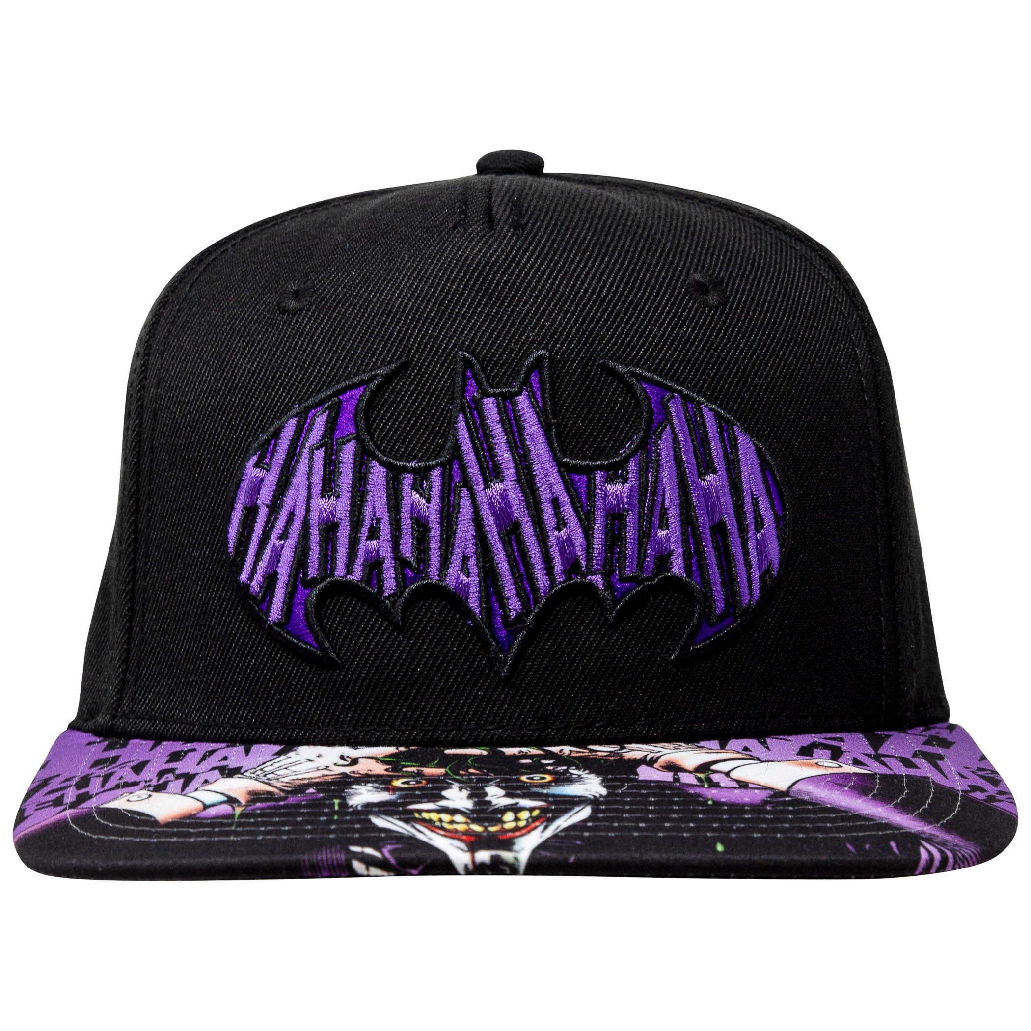 Batman Joker Sublimated Bill Black Snapback Hat
