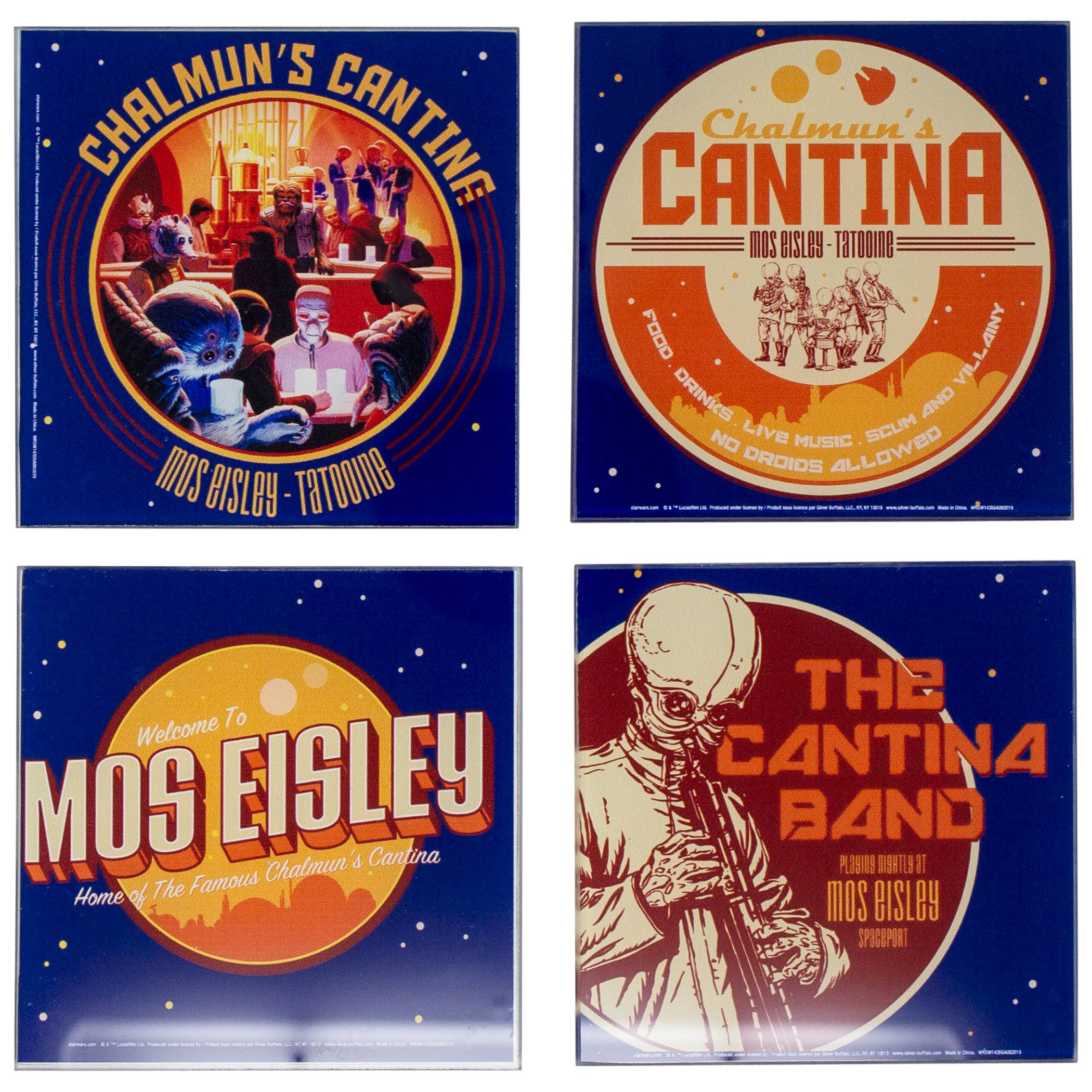 Star Wars 4-Pack Chalmun's Cantina Glass Coaster Set