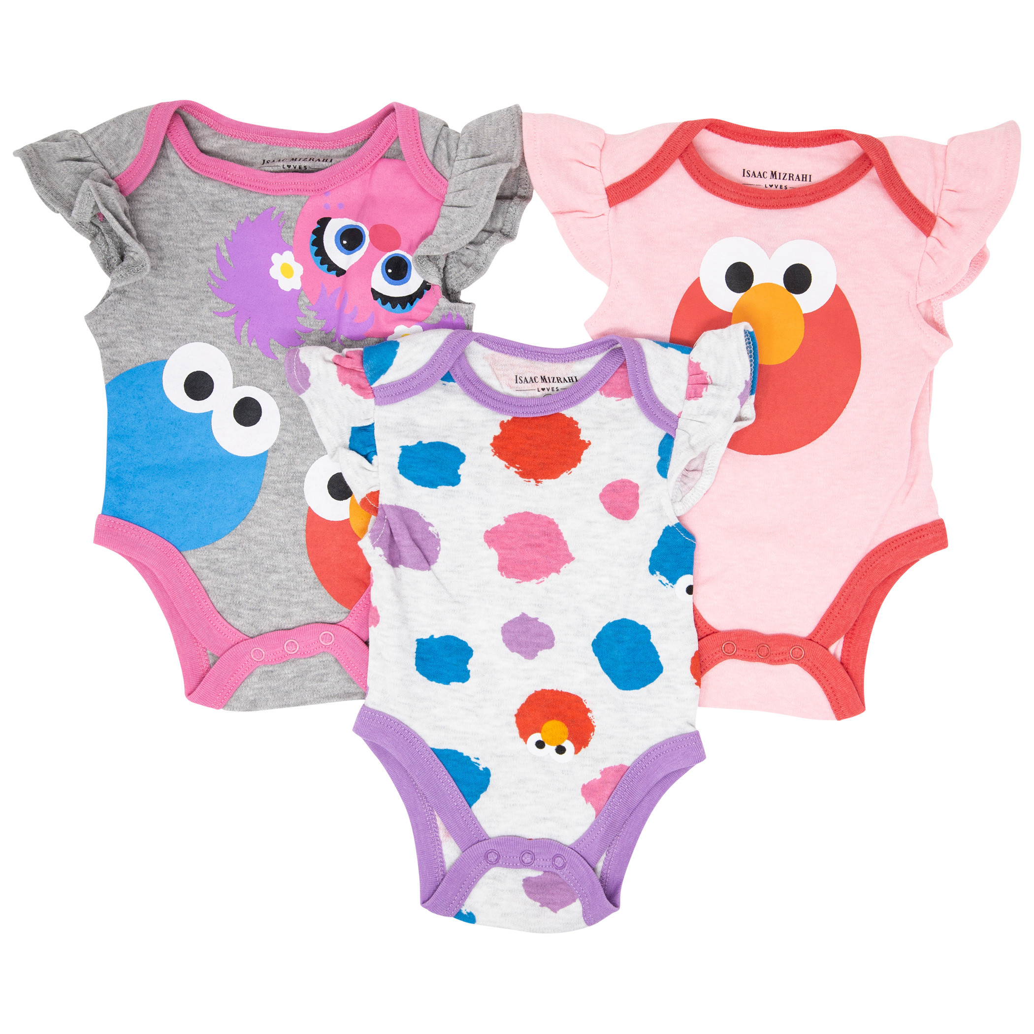 Elmo and Sesame Street 3-Pack Infant Bodysuit Set