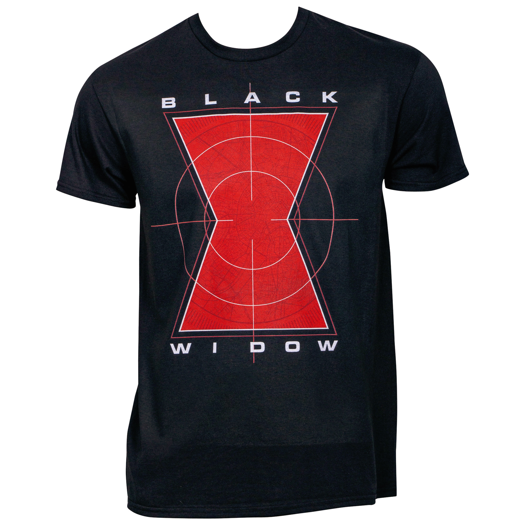 The Black Widow Symbol in Crosshairs T-Shirt