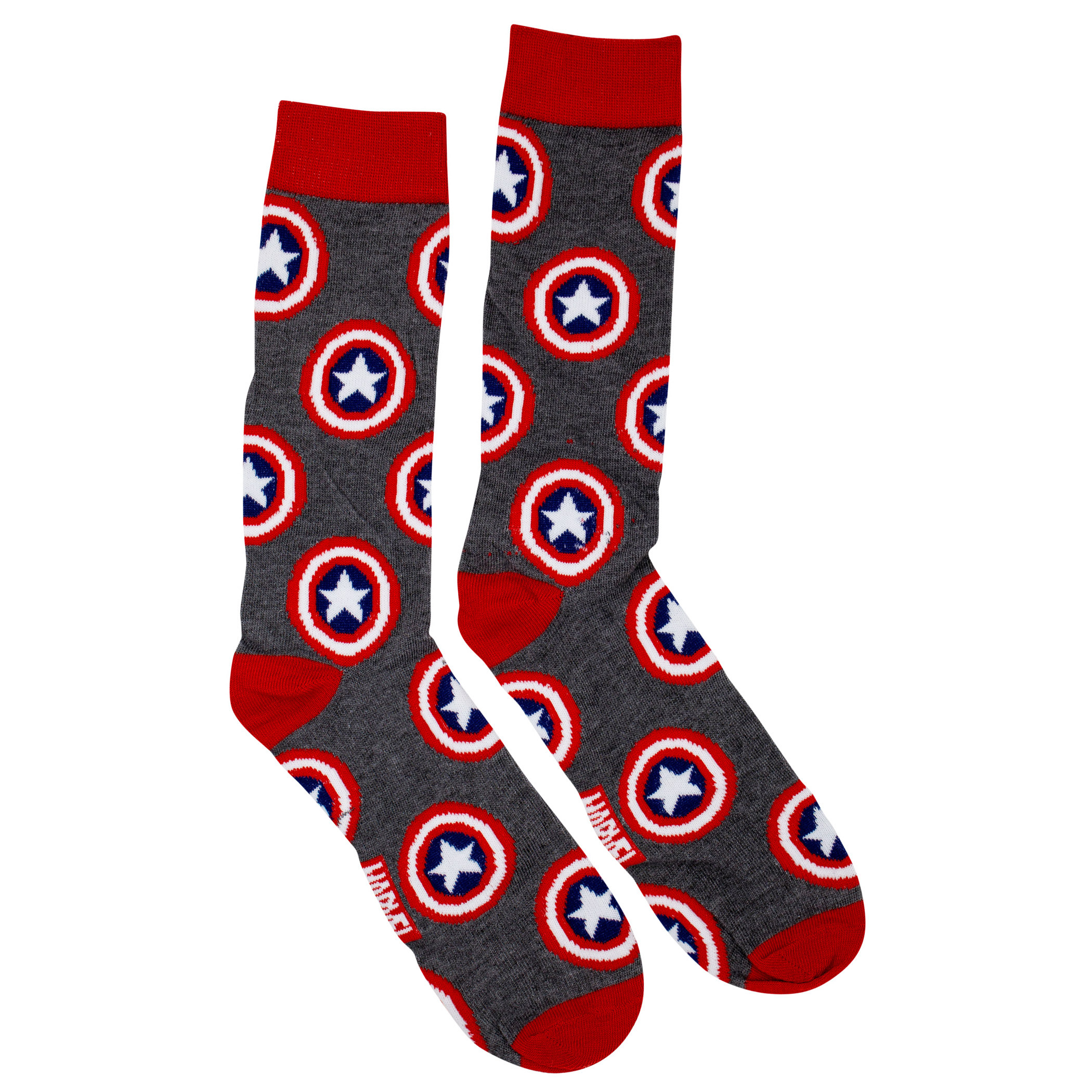 Captain America Symbols All-Over Crew Socks