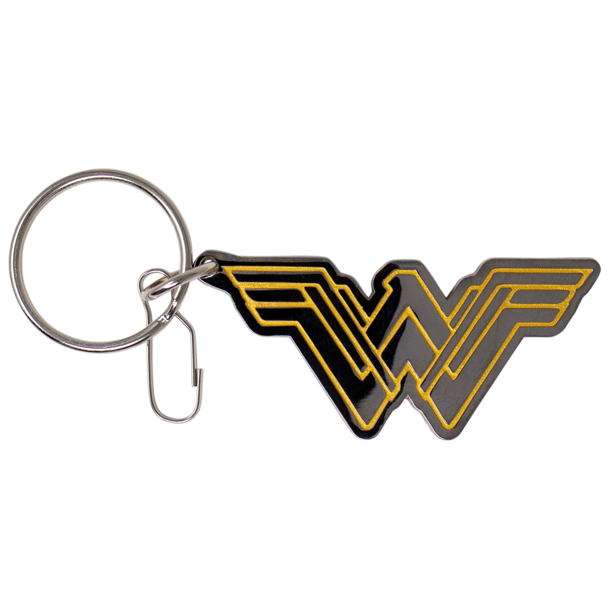 Wonder Woman Silver and Gold Symbol Keychain