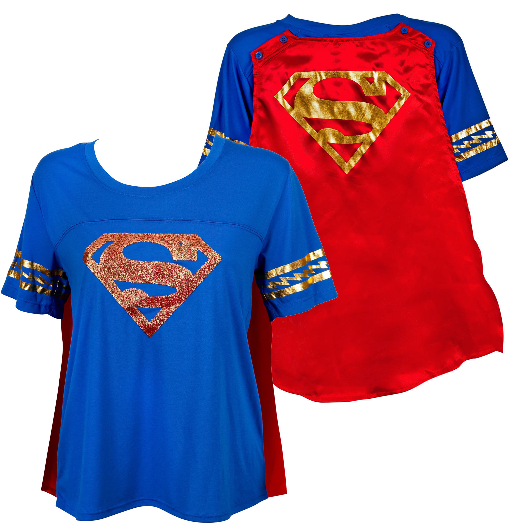 Supergirl TV Show UP IN THE SKY 2-Sided Sublimated All Over Print Poly T-Shirt 