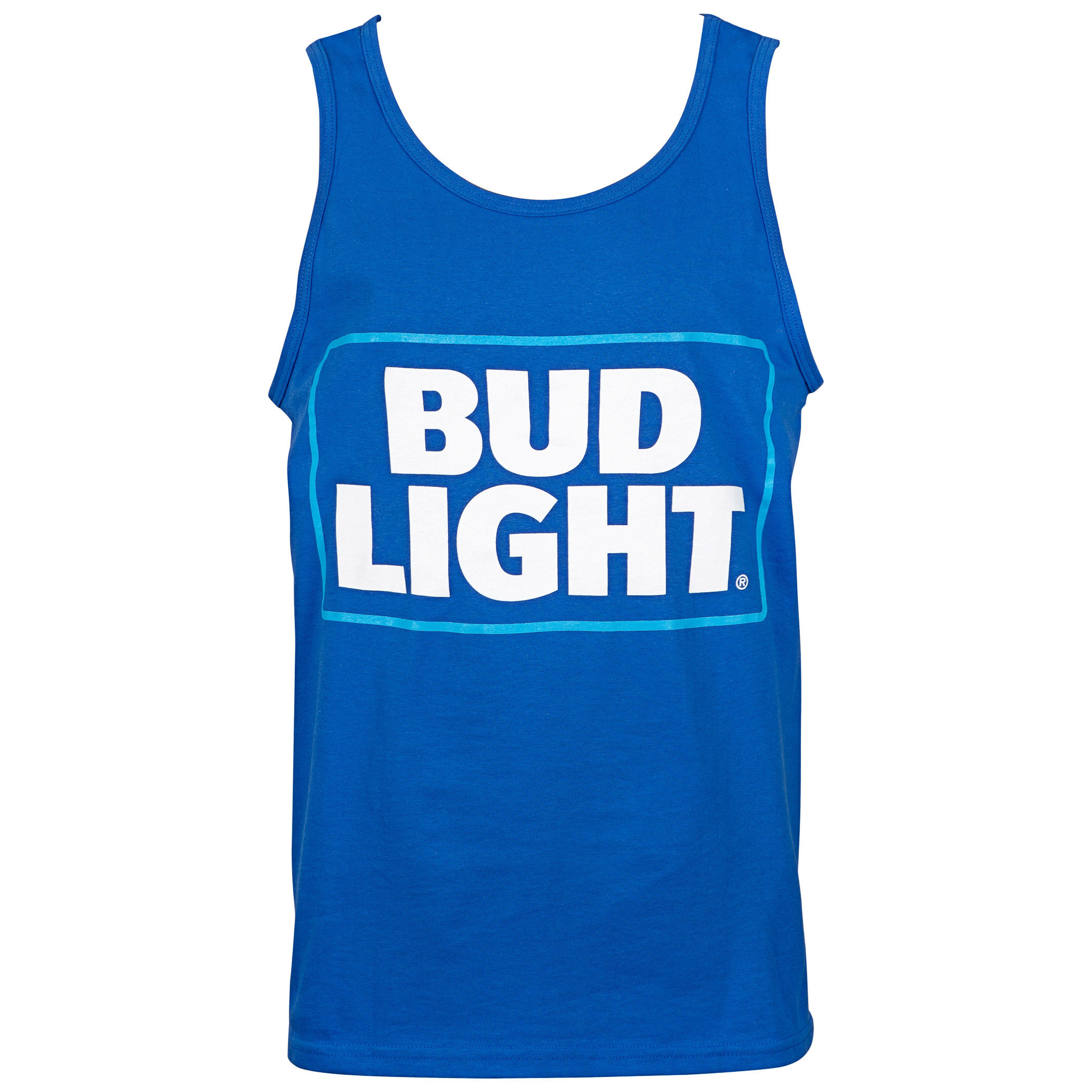 Bud Light Box Logo Men's Blue Tank Top