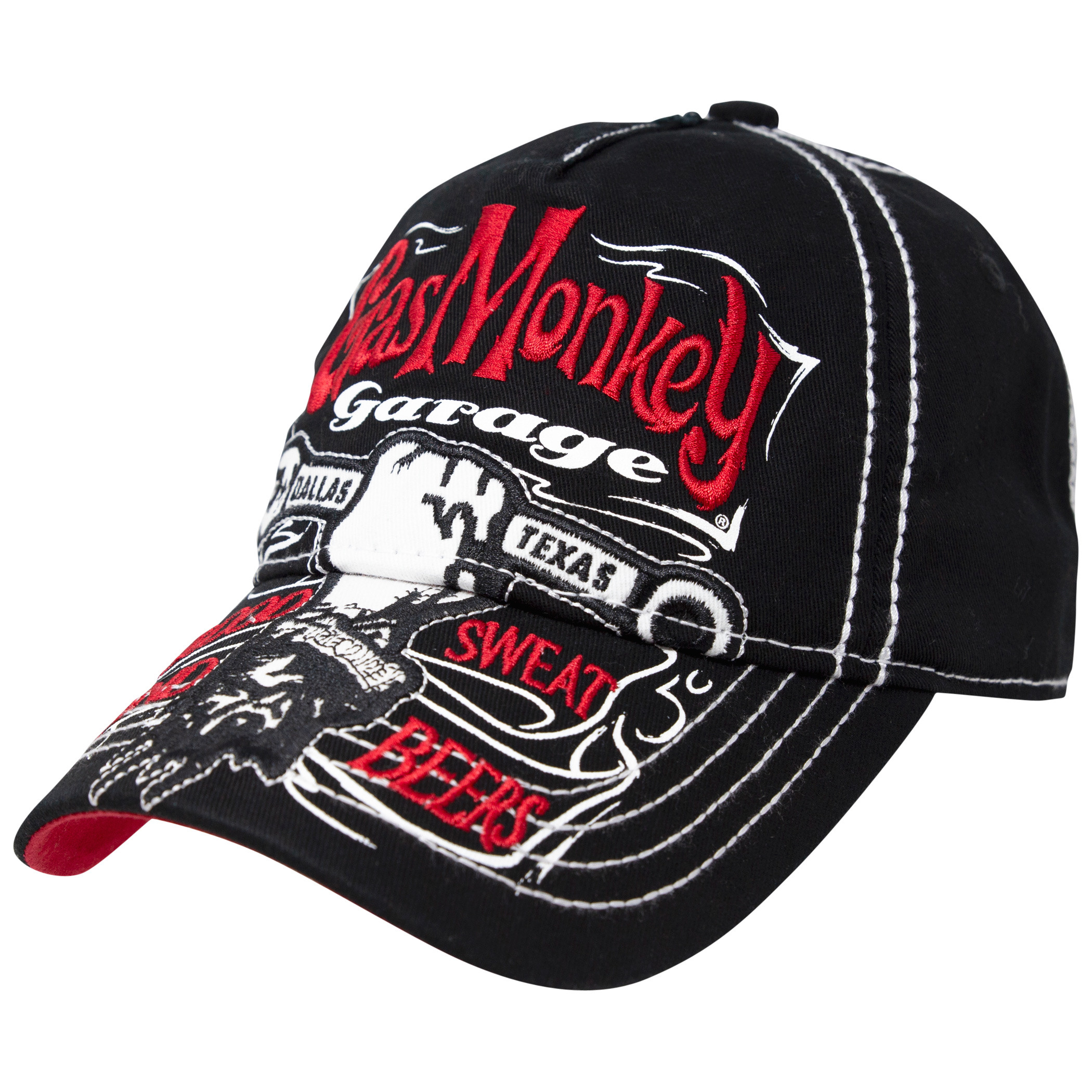 Gas Monkey Garage Red And Black Adjustable Strapback Hat