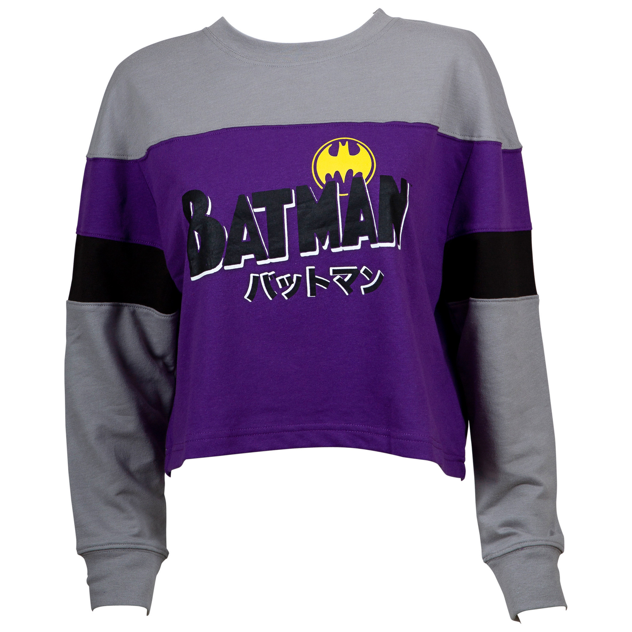 Batman Juniors Long Sleeve Crop Top