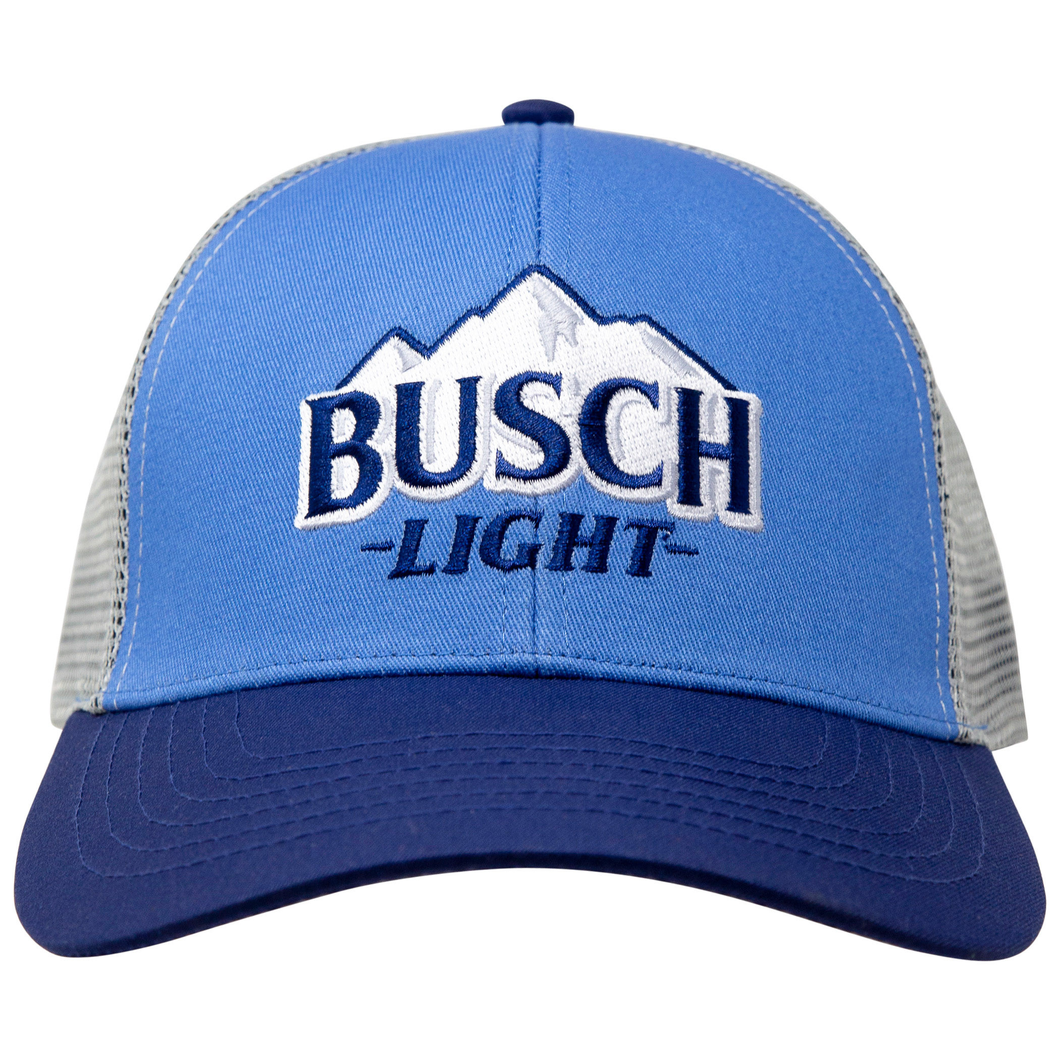 Busch Light Beer Logo Adjustable Blue Trucker Hat