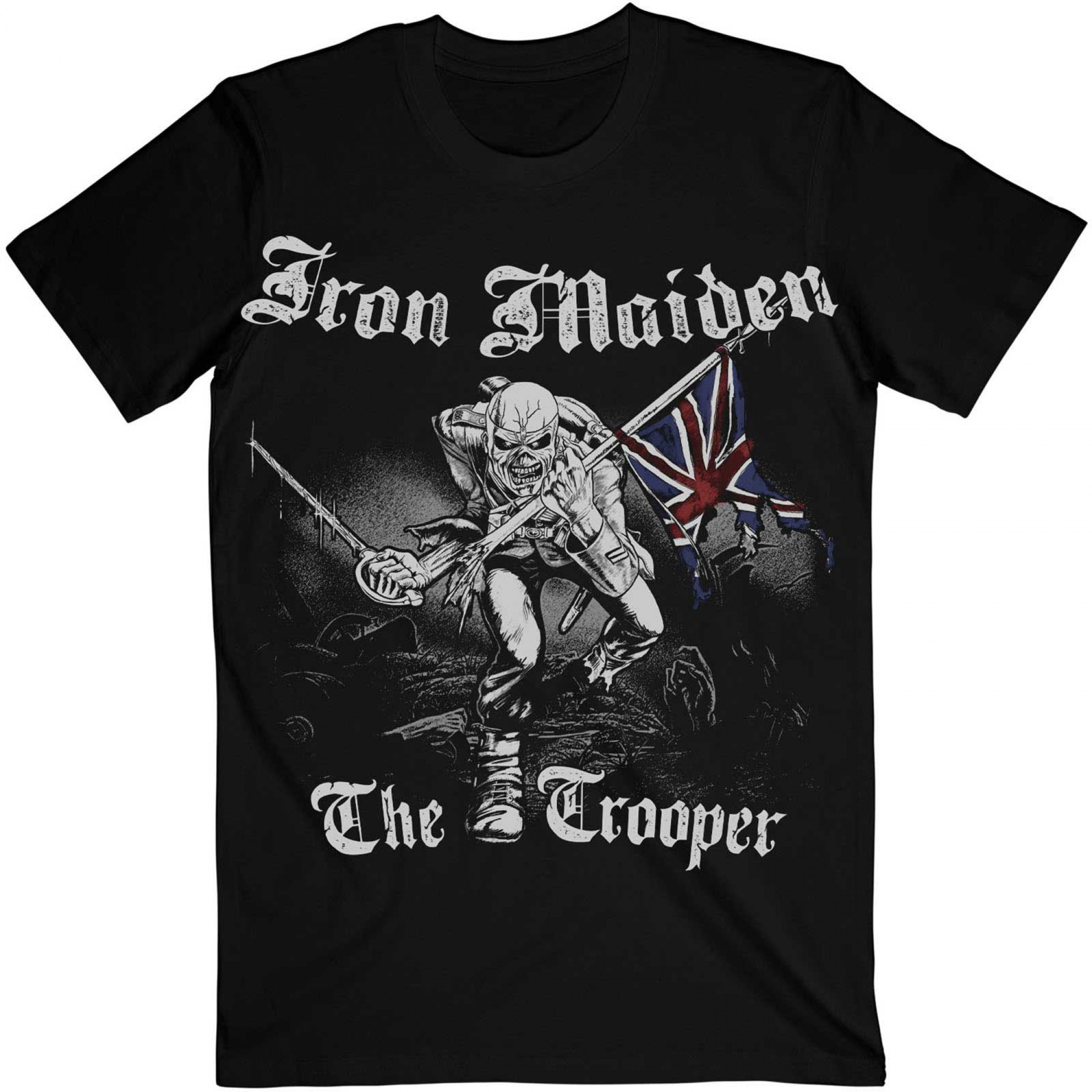 Iron Maiden The Trooper Front and Back Print T-Shirt