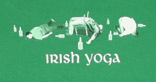 Irish Yoga St. Patrick's Day Green Juniors Graphic T Shirt