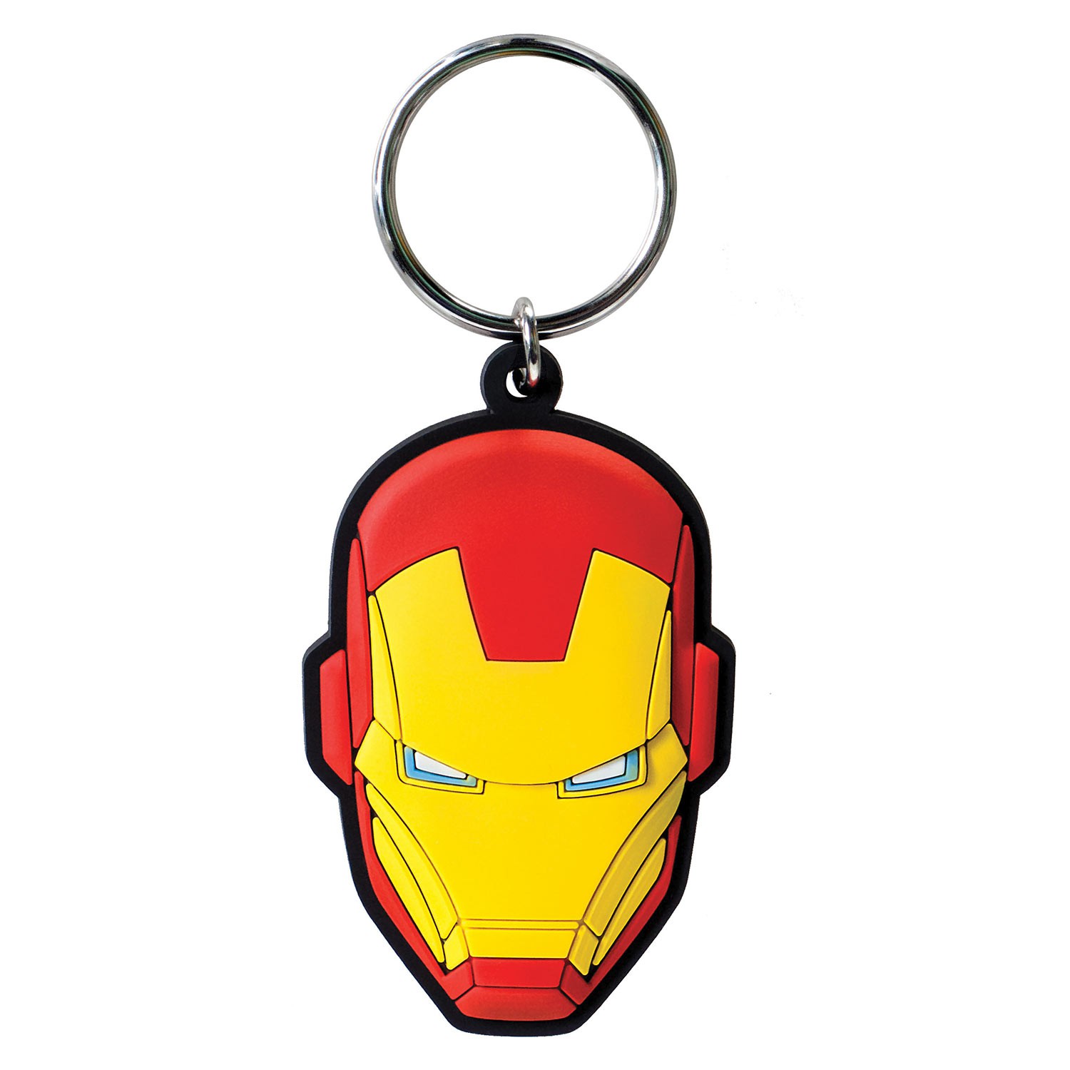 Iron Man Face Rubber Keychain