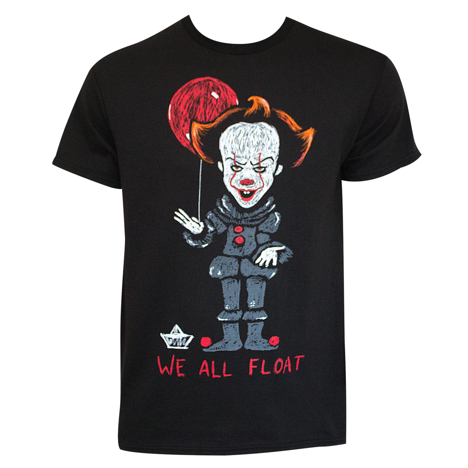 It We All Float Black Tee Shirt