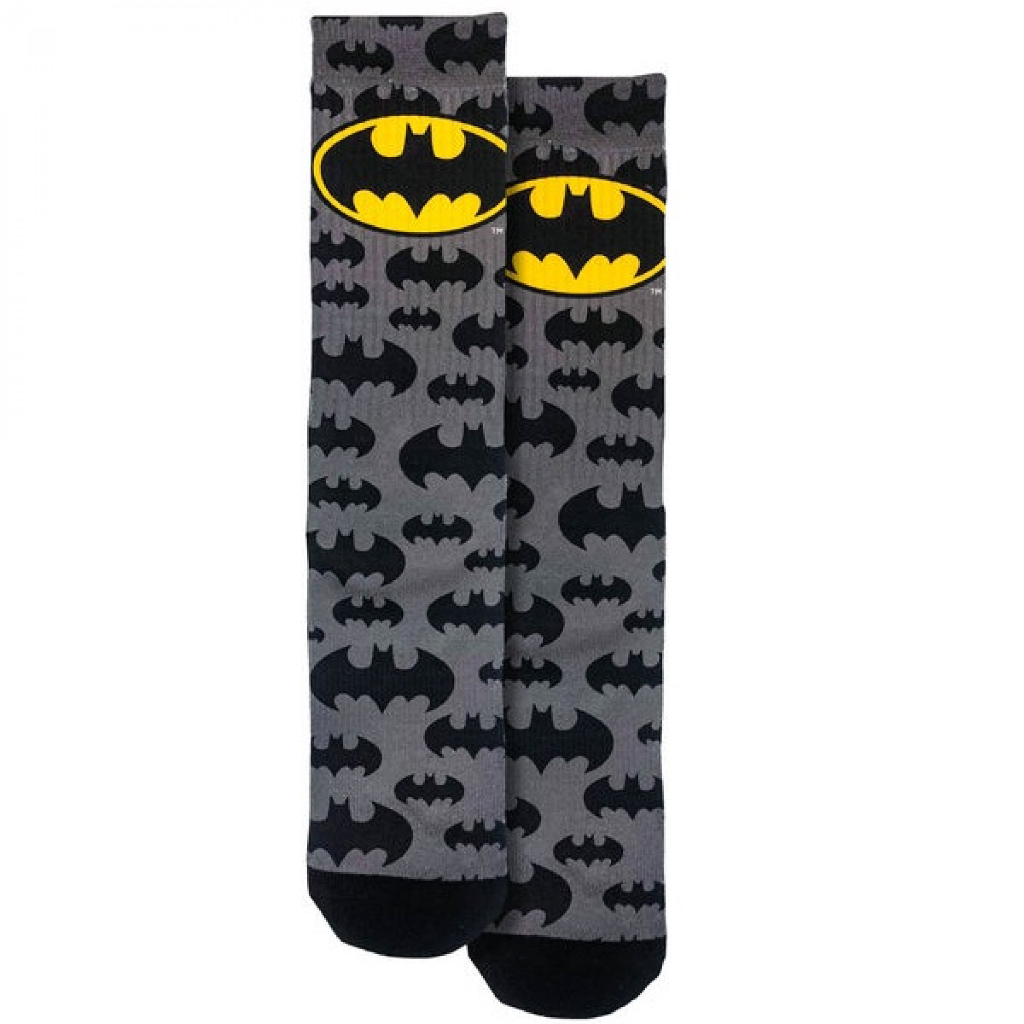 Batman Logo and Symbols All Over Crew Socks