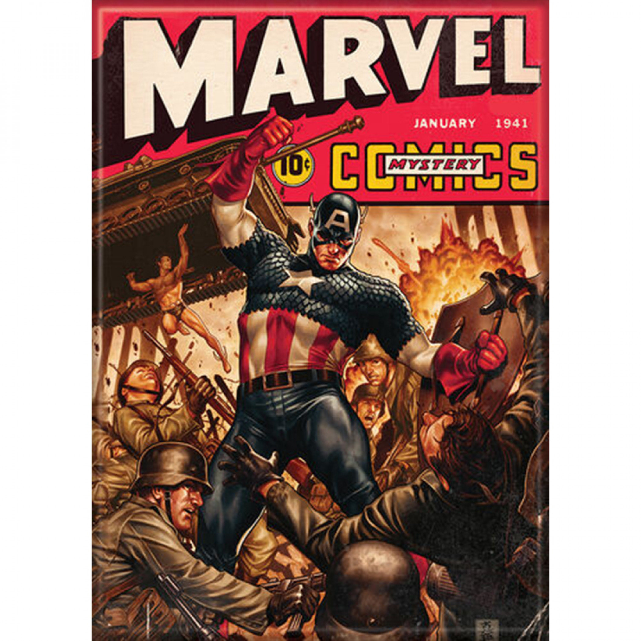 Marvel Mystery Comics Captain America & Namor WWII Comic Cover Magnet